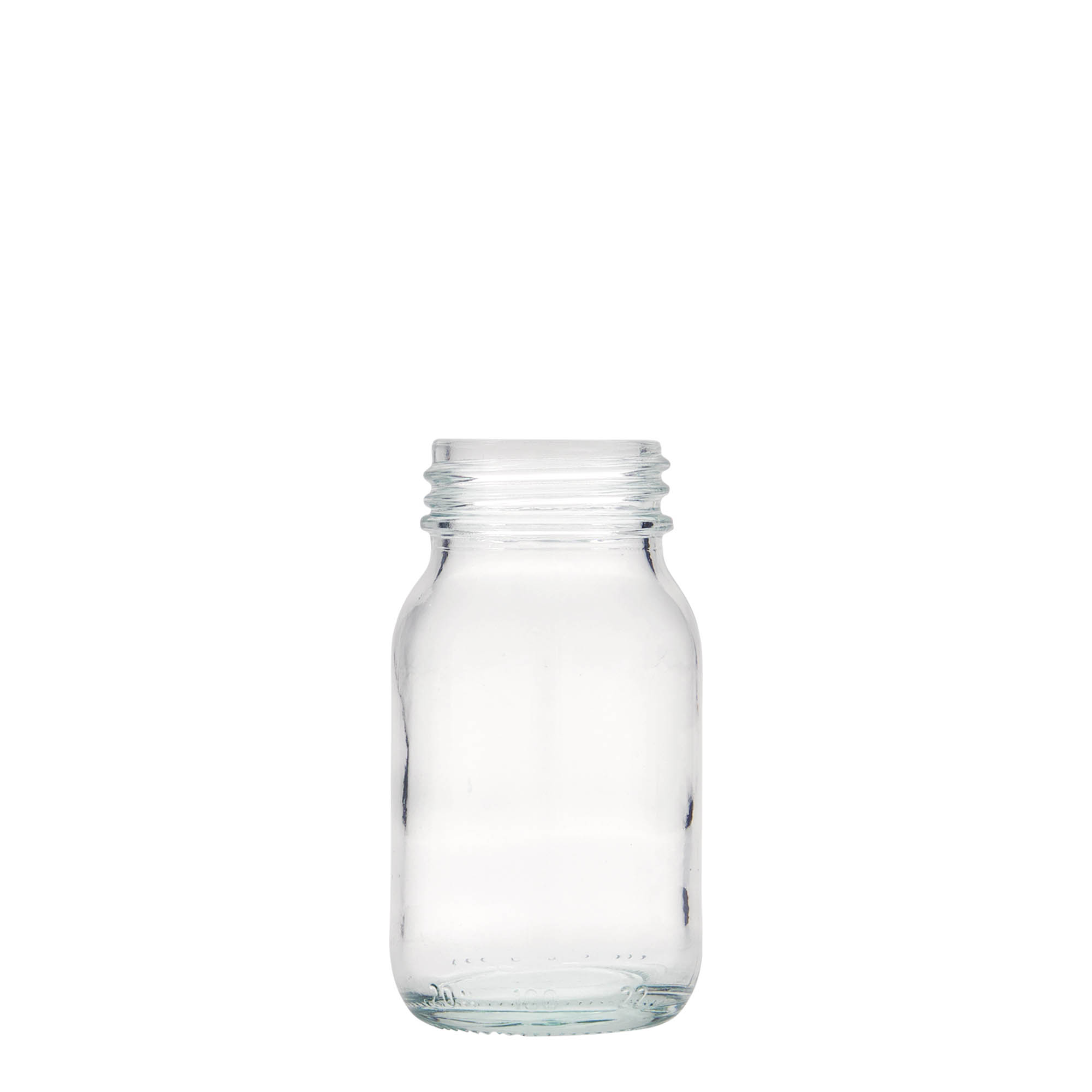 100 ml γυάλινο βάζο με φαρδύ στόμιο, άνοιγμα: DIN 40 100 ml γυάλινο βάζο με φαρδύ στόμιο, άνοιγμα: DIN 40