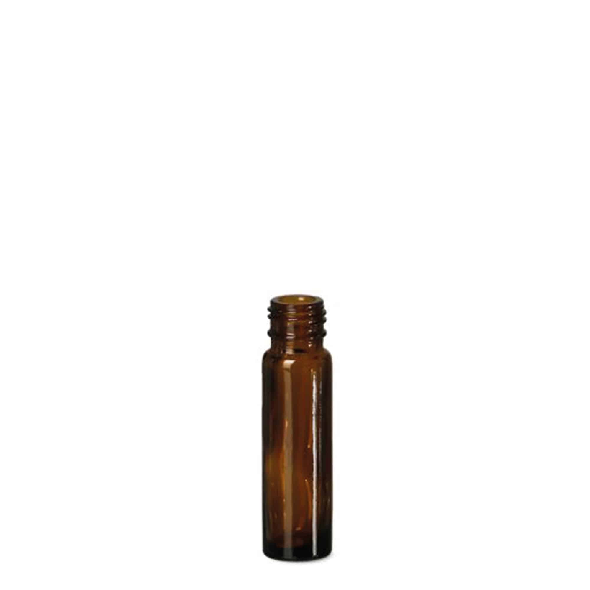 Φιάλη Roll-On 10 ml, γυάλινη, καφέ, στόμιο: βιδωτό καπάκι