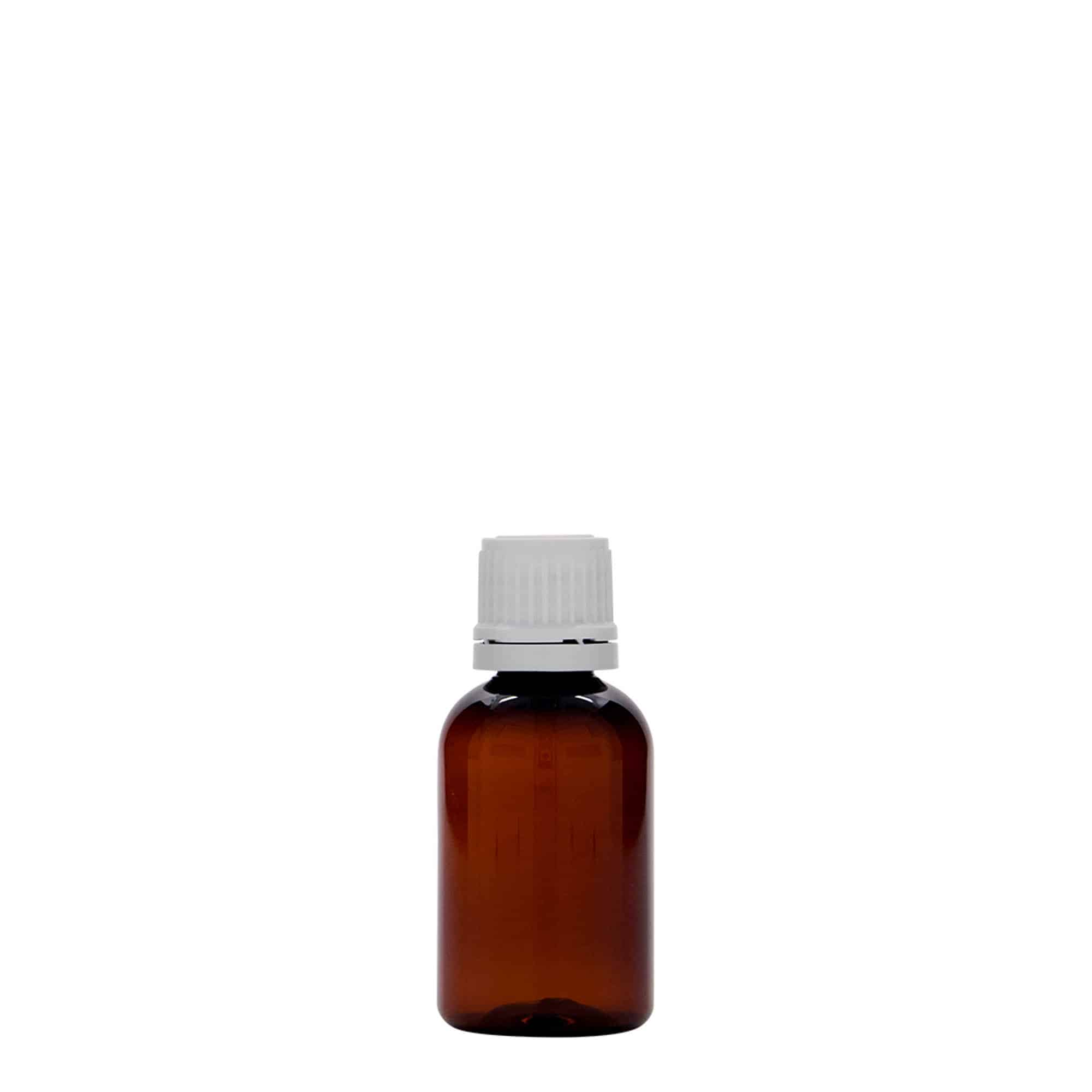 30 ml φιαλίδιο PET ιατρικού τύπου 'Easy Living', καφέ, πλαστικό, στόμιο: DIN 18