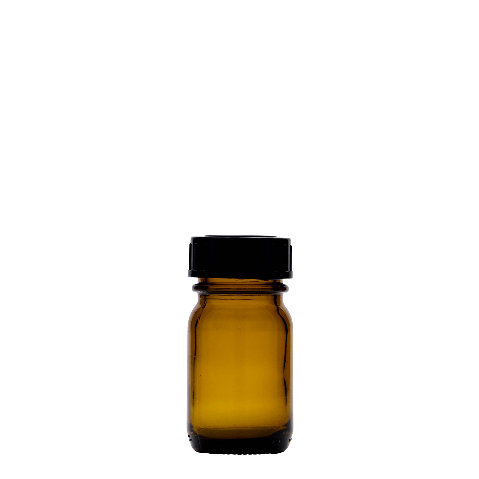 30 ml γυάλινο βάζο με φαρδύ λαιμό, καφέ, στόμιο: DIN 32