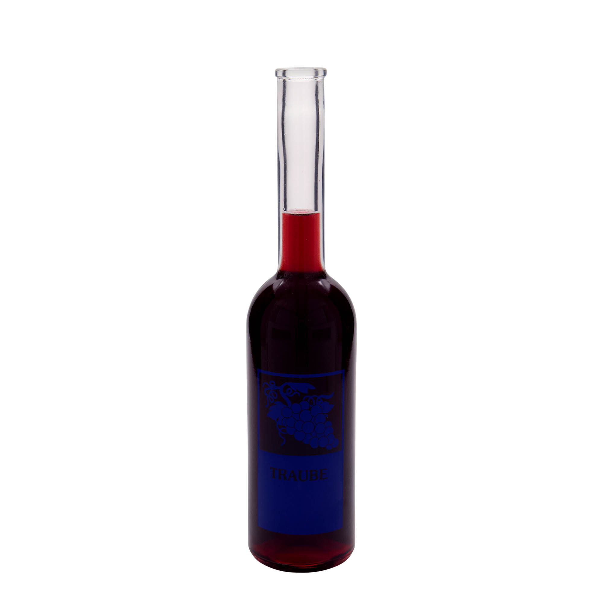 Γυάλινο μπουκάλι 'Opera' 500 ml, σχέδιο: σταφύλια, στόμιο: φελλός