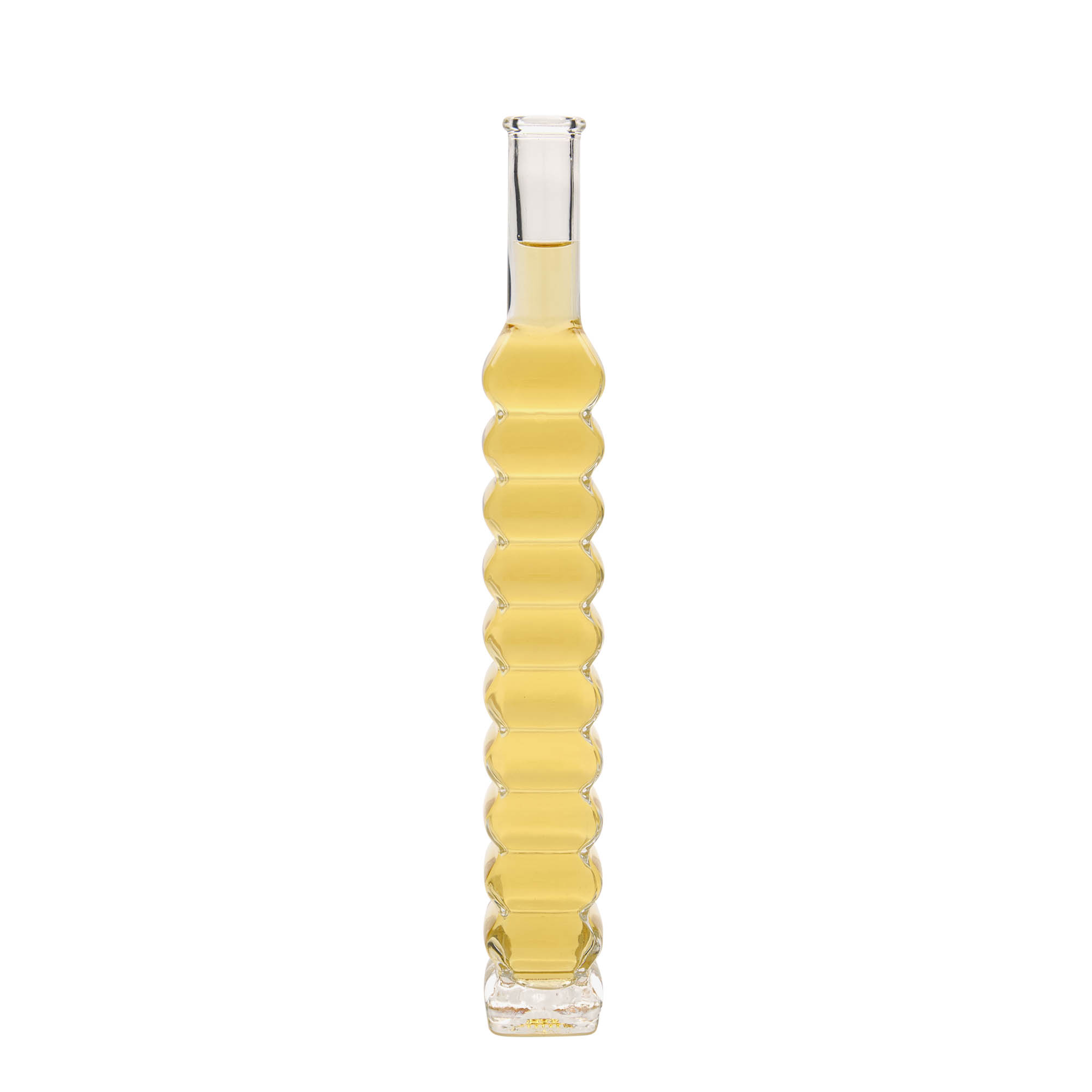 200 ml γυάλινο μπουκάλι 'Ρώμα, τετράγωνο, στόμιο: φελλός