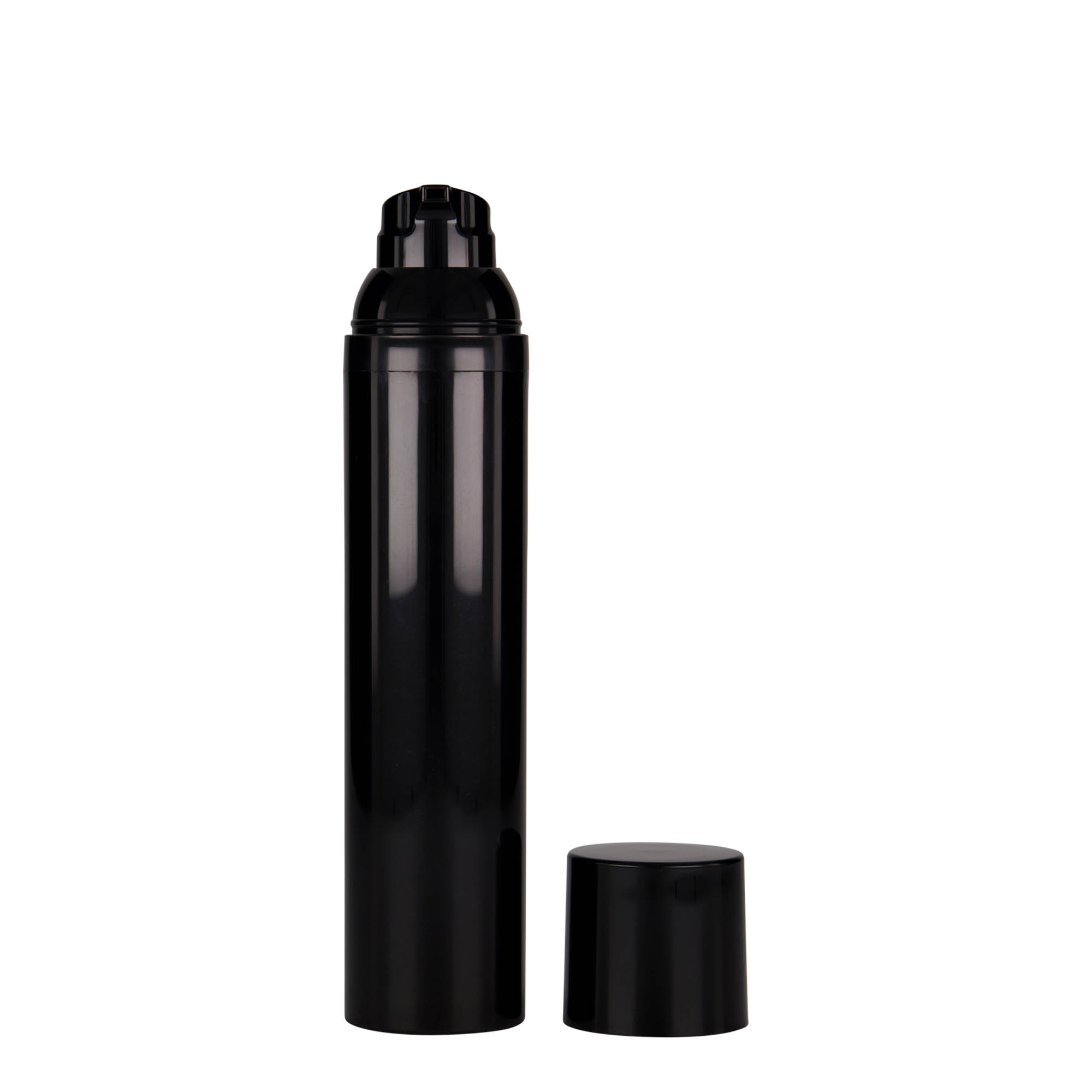 100 ml Airless Διανομέας 'Mezzo', πλαστικό PP, μαύρο