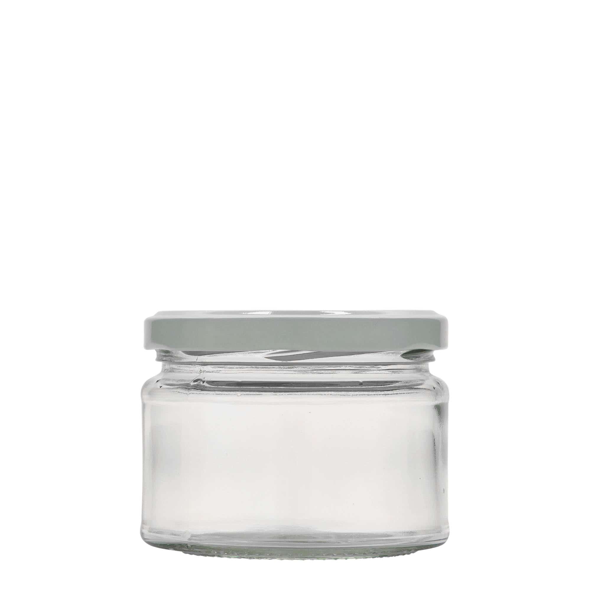 Στρογγυλό βάζο με επίπεδο στόμιο 280 ml, στόμιο: twist-off (TO 82)