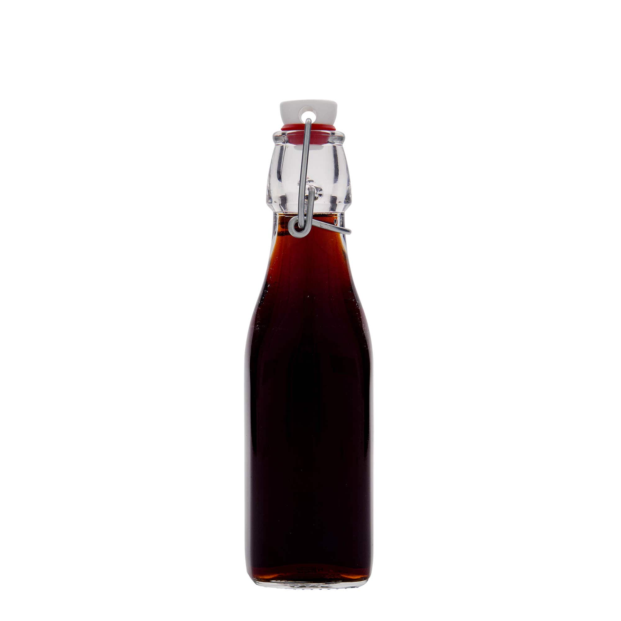 Γυάλινο μπουκάλι 'Swing' 250 ml, τετράγωνο, στόμιο: μηχανικό πώμα