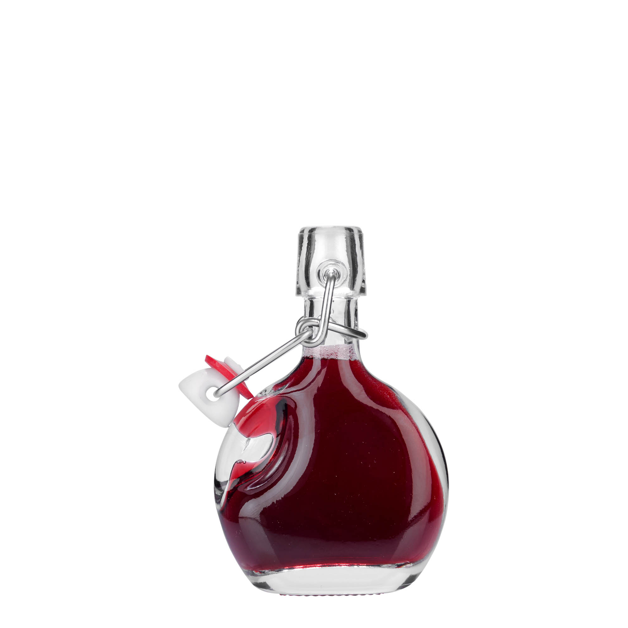 40 ml γυάλινο μπουκάλι 'Lukas', οβάλ, στόμιο: κλείσιμο με μανταλάκι