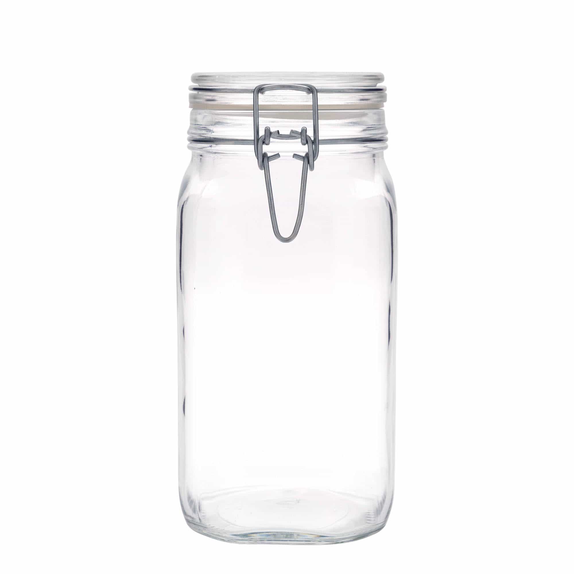 Βάζο με καπάκι με κλιπ 'Fido' 1.500 ml, τετράγωνο, στόμιο: καπάκι με κλιπ