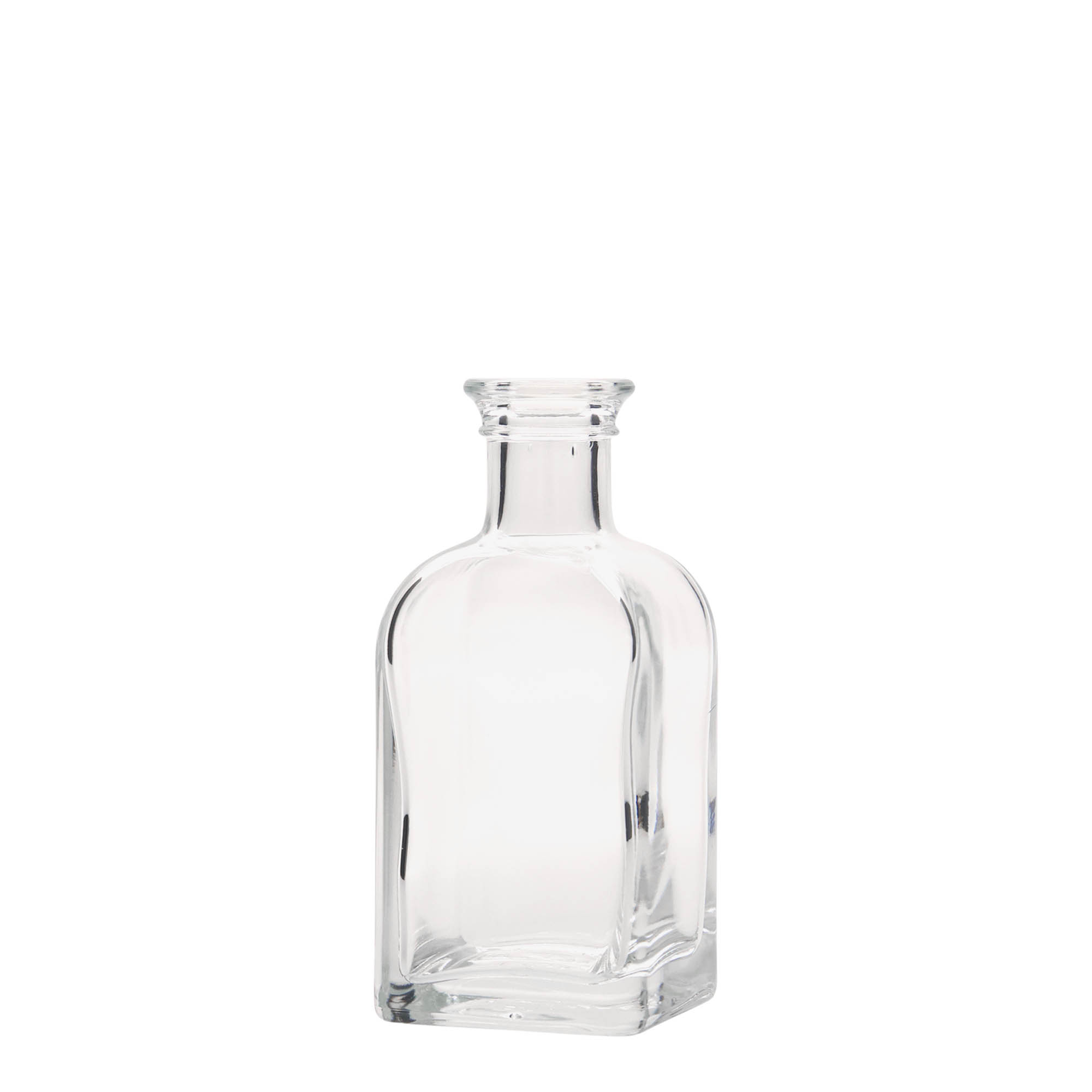 100 ml γυάλινο μπουκάλι Apotheker Carré, τετράγωνο, στόμιο: φελλός