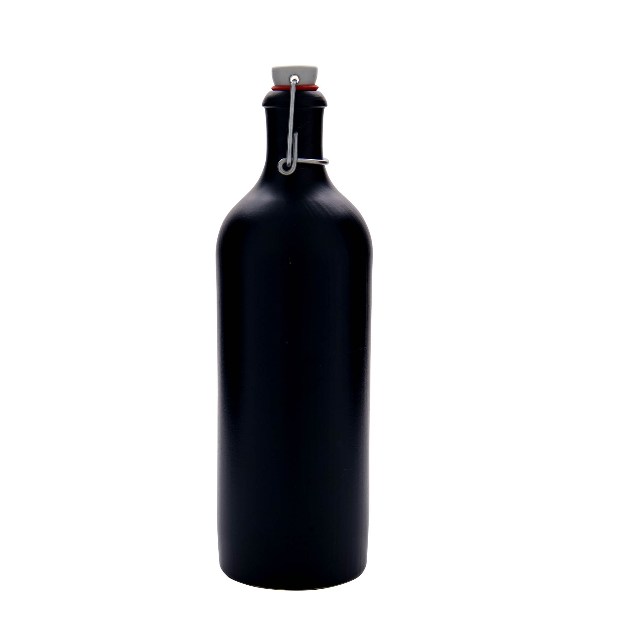 750 ml πιθάρι από πήλινο υλικό, μαύρο, στόμιο: κλείσιμο με μεταλλικό μπρούτζινο κλιπ 750 ml πιθάρι από πήλινο υλικό, μαύρο, στόμιο: κλείσιμο με μεταλλικό μπρούτζινο κλιπ