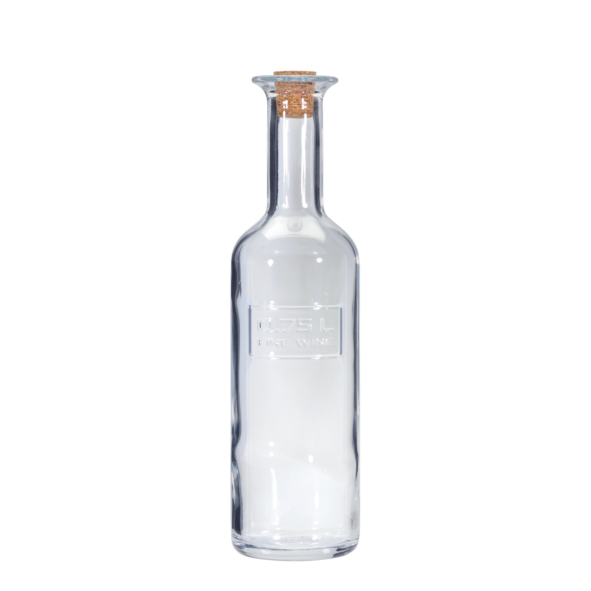 750 ml γυάλινο μπουκάλι 'Optima Fine Wine', στόμιο: φελλός