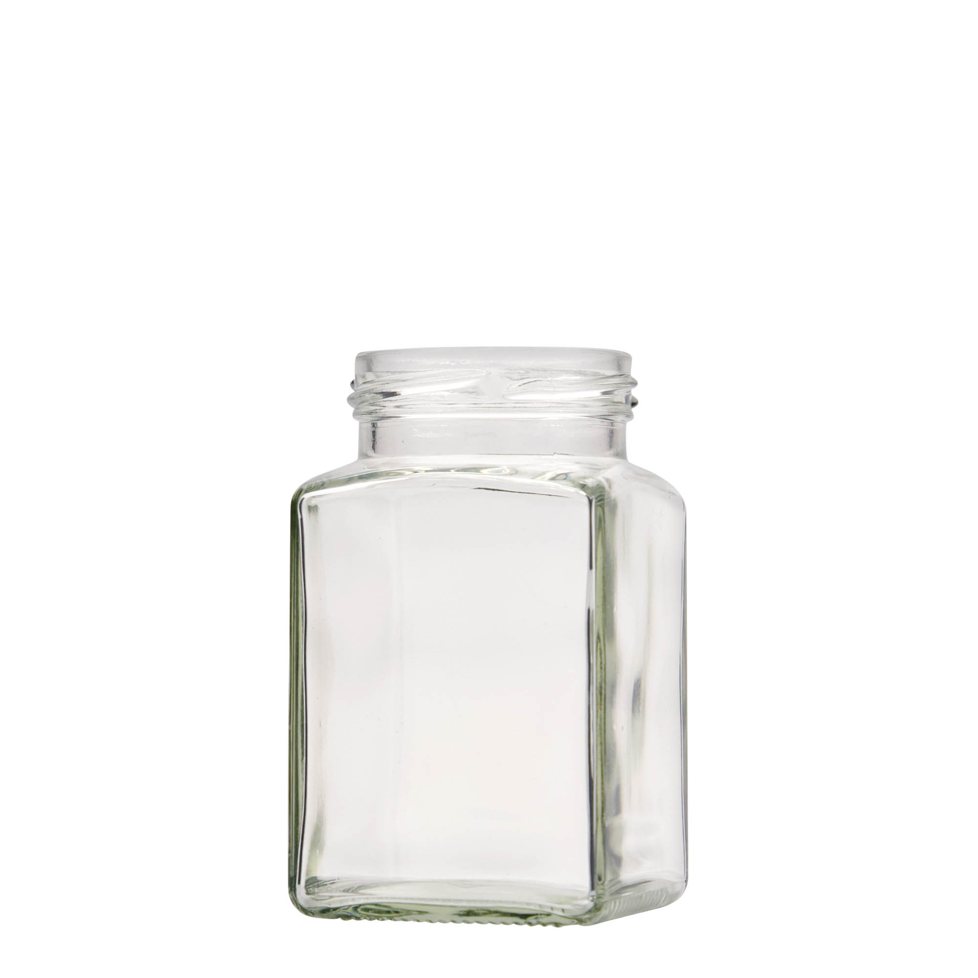 260 ml τετράγωνο γυάλινο βάζο, στόμιο: Twist-Off (TO 58) 260 ml τετράγωνο γυάλινο βάζο, στόμιο: Twist-Off (TO 58)