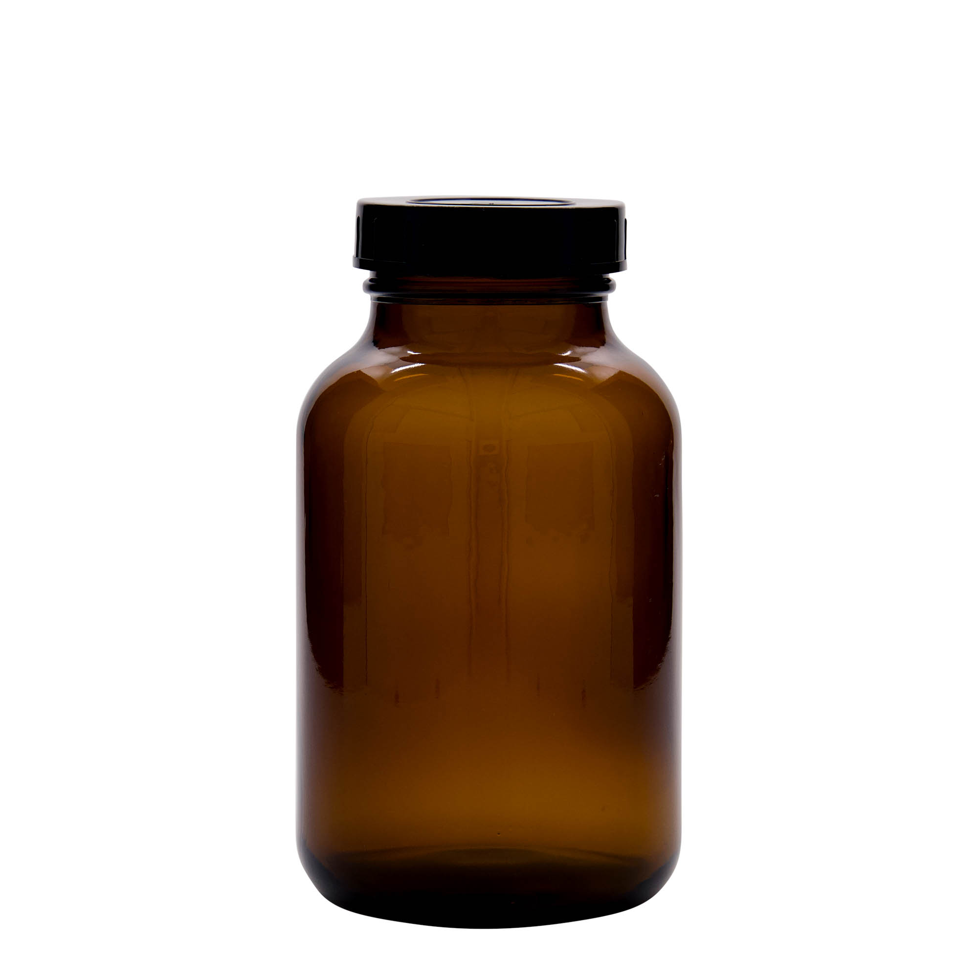 1.000 ml γυάλινο βάζο με φαρδύ λαιμό, καφέ, στόμιο: DIN 68
