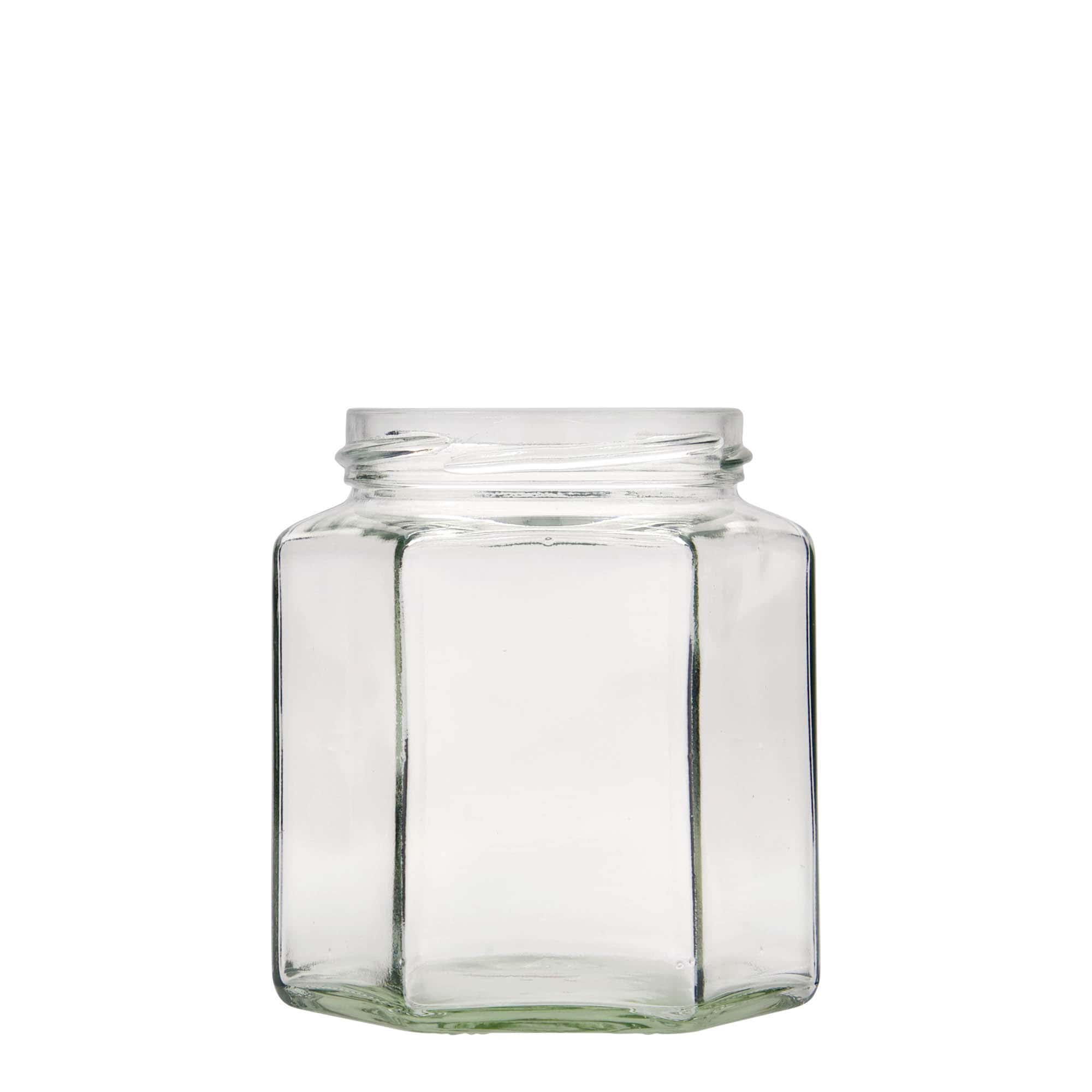 Εξάγωνο βάζο 390 ml, στόμιο: twist-off (TO 70) Εξάγωνο βάζο 390 ml, στόμιο: twist-off (TO 70)
