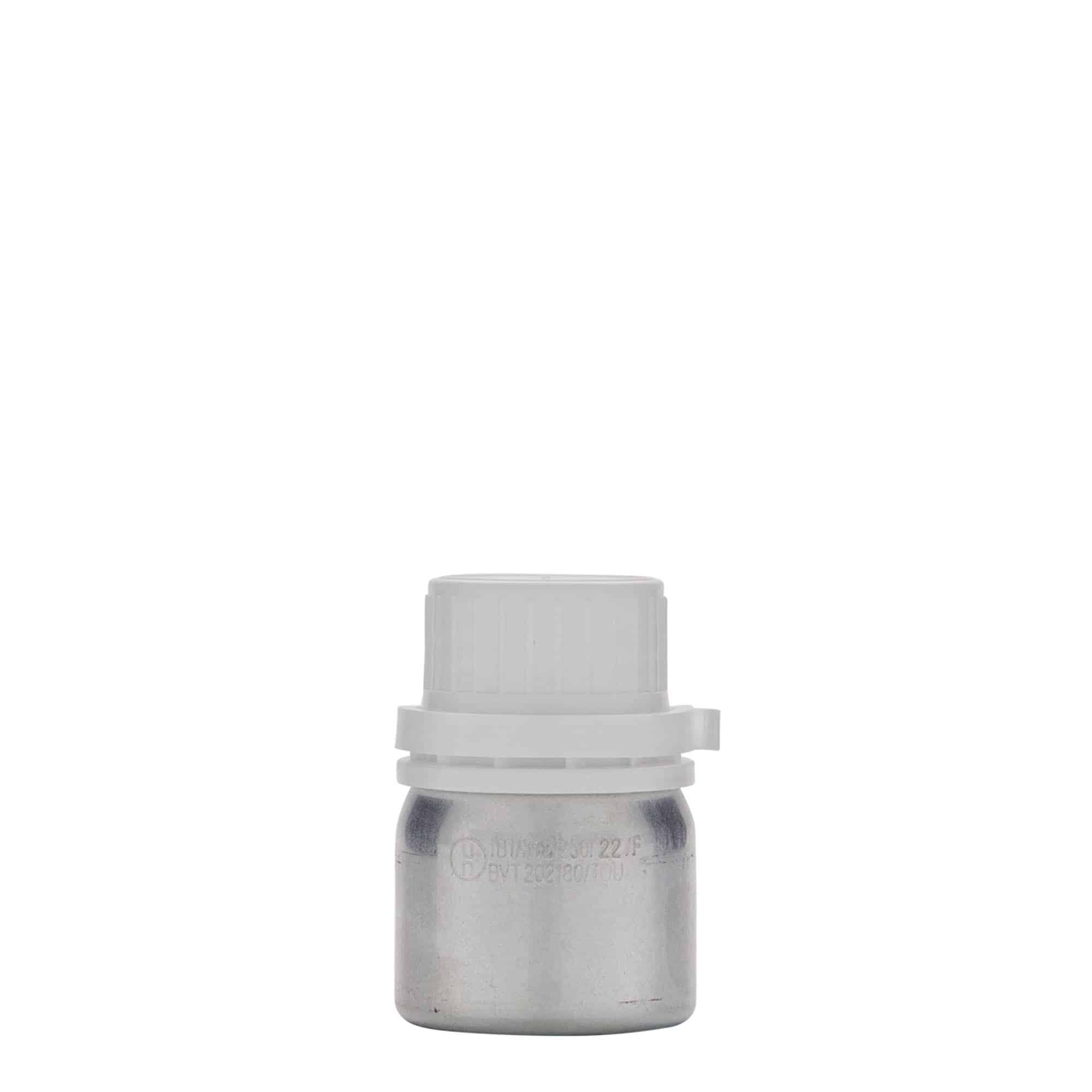 50 ml αλουμινένιο μπουκάλι, μέταλλο, ασημί, στόμιο: DIN 32