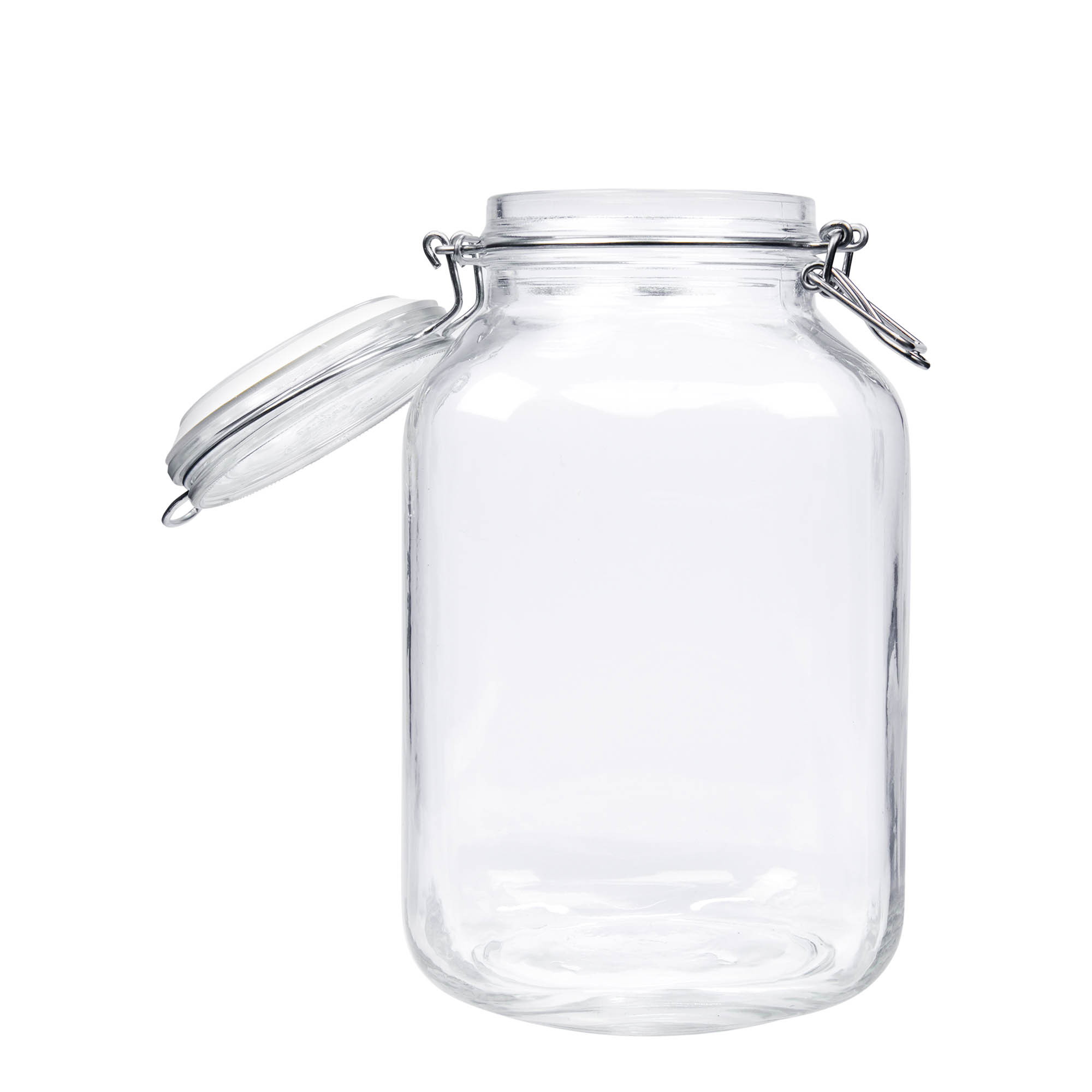 3.000 ml βάζο με μεταλλικό σύρμα κλεισίματος 'Fido', τετράγωνο, στόμιο: κλείσιμο με μεταλλικό σύρμα