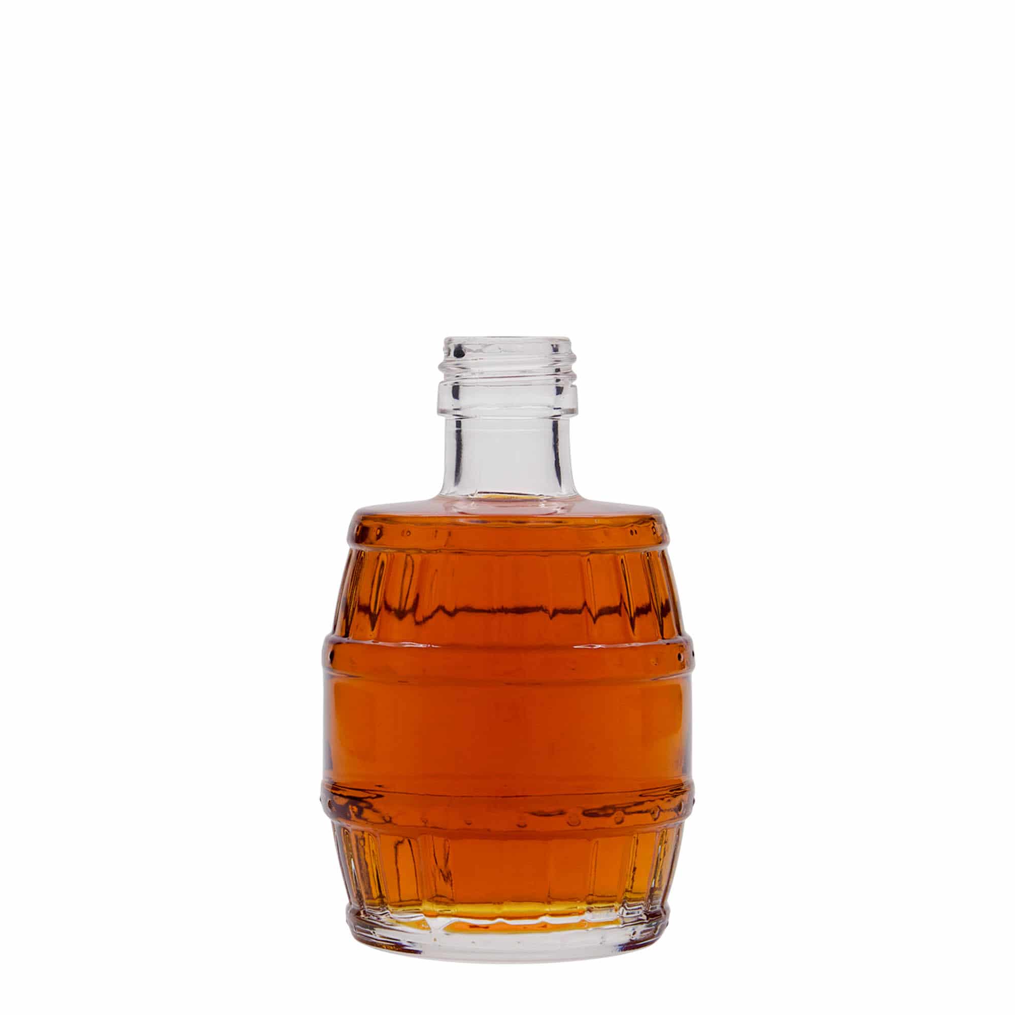 200 ml γυάλινο μπουκάλι 'βαρέλι', στόμιο: PP 28