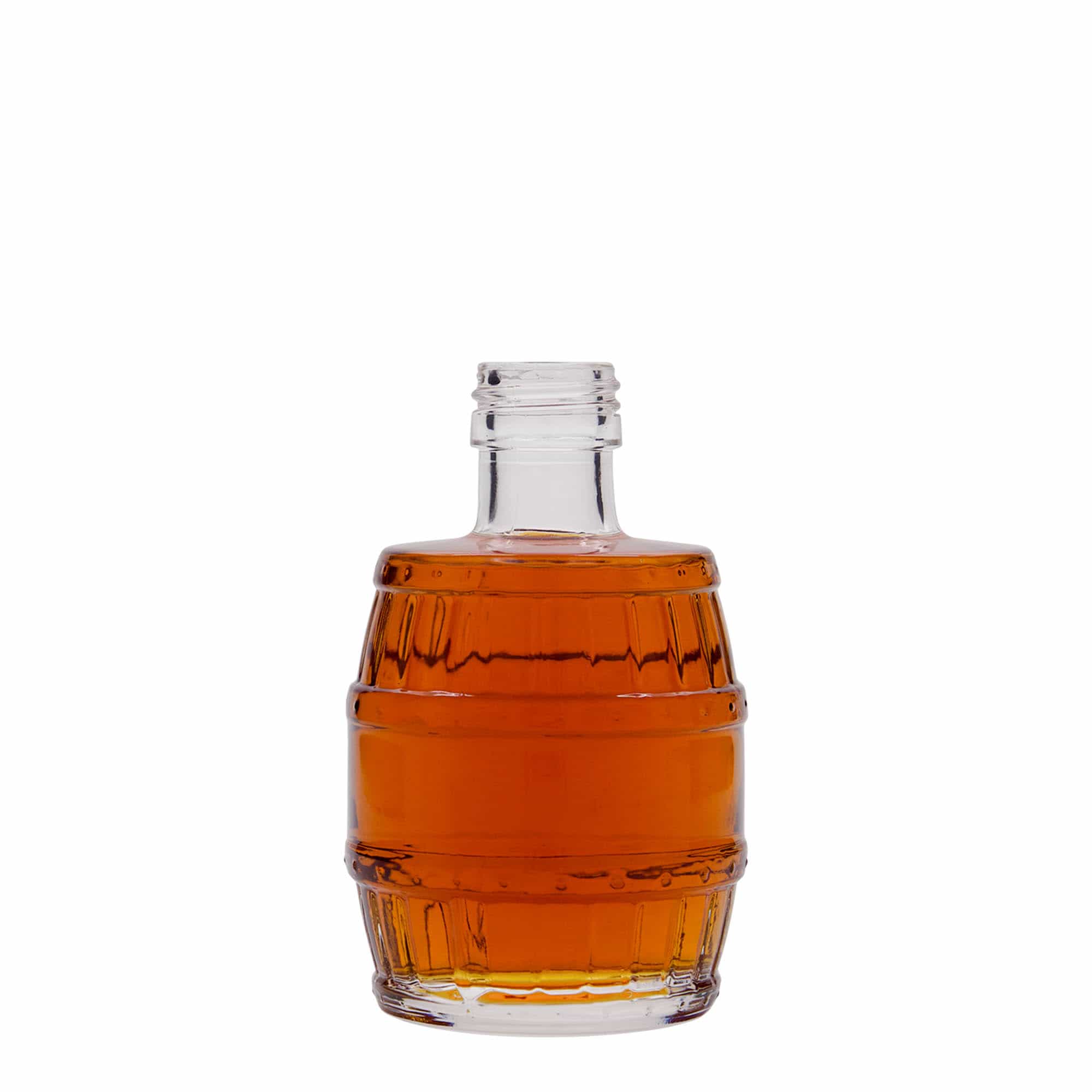 200 ml γυάλινο μπουκάλι 'βαρέλι', στόμιο: PP 28