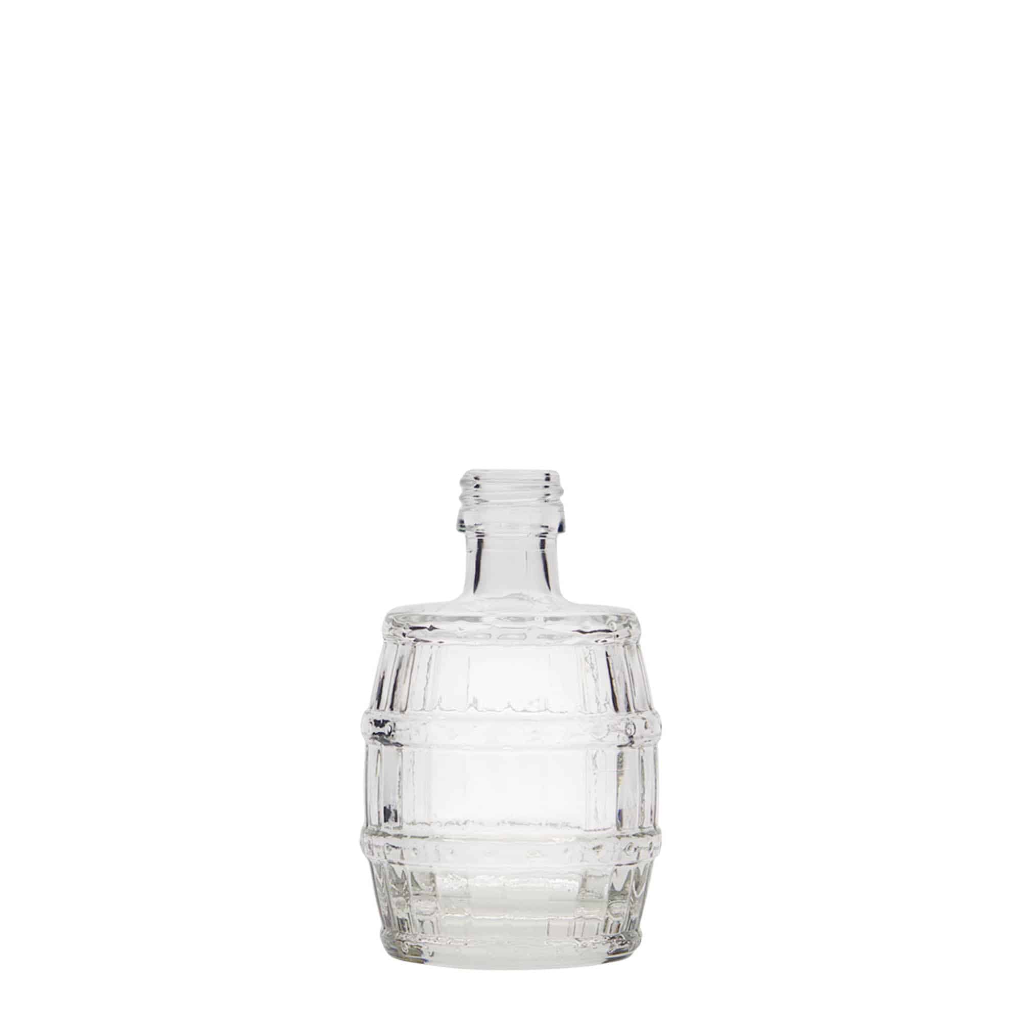 50 ml γυάλινο μπουκάλι 'Βαρέλι', στόμιο: PP 18