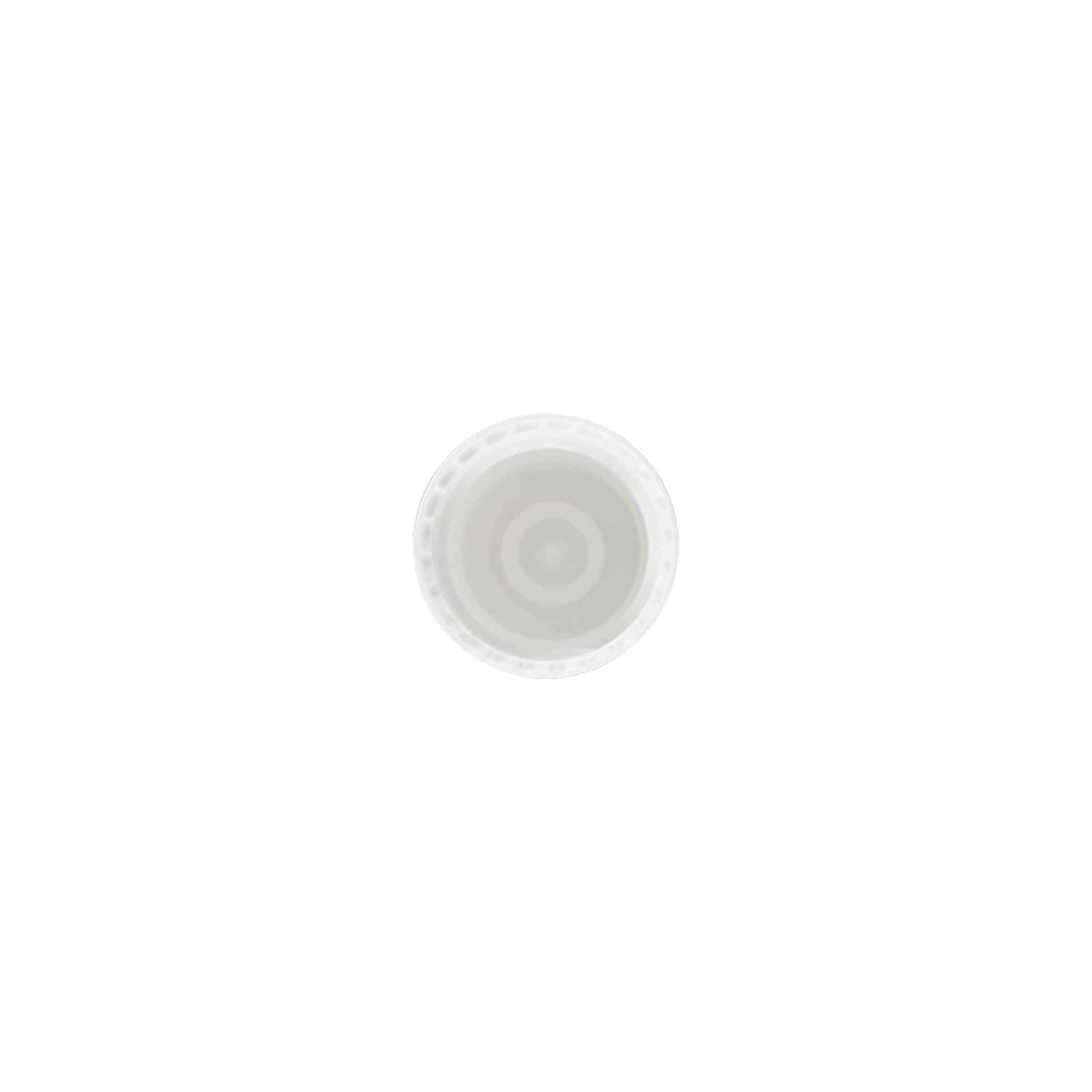 Καπάκι για φιαλίδιο roll-on 10 ml, πλαστικό PP, λευκό, για στόμιο: βιδωτό καπάκι Καπάκι για φιαλίδιο roll-on 10 ml, πλαστικό PP, λευκό, για στόμιο: βιδωτό καπάκι