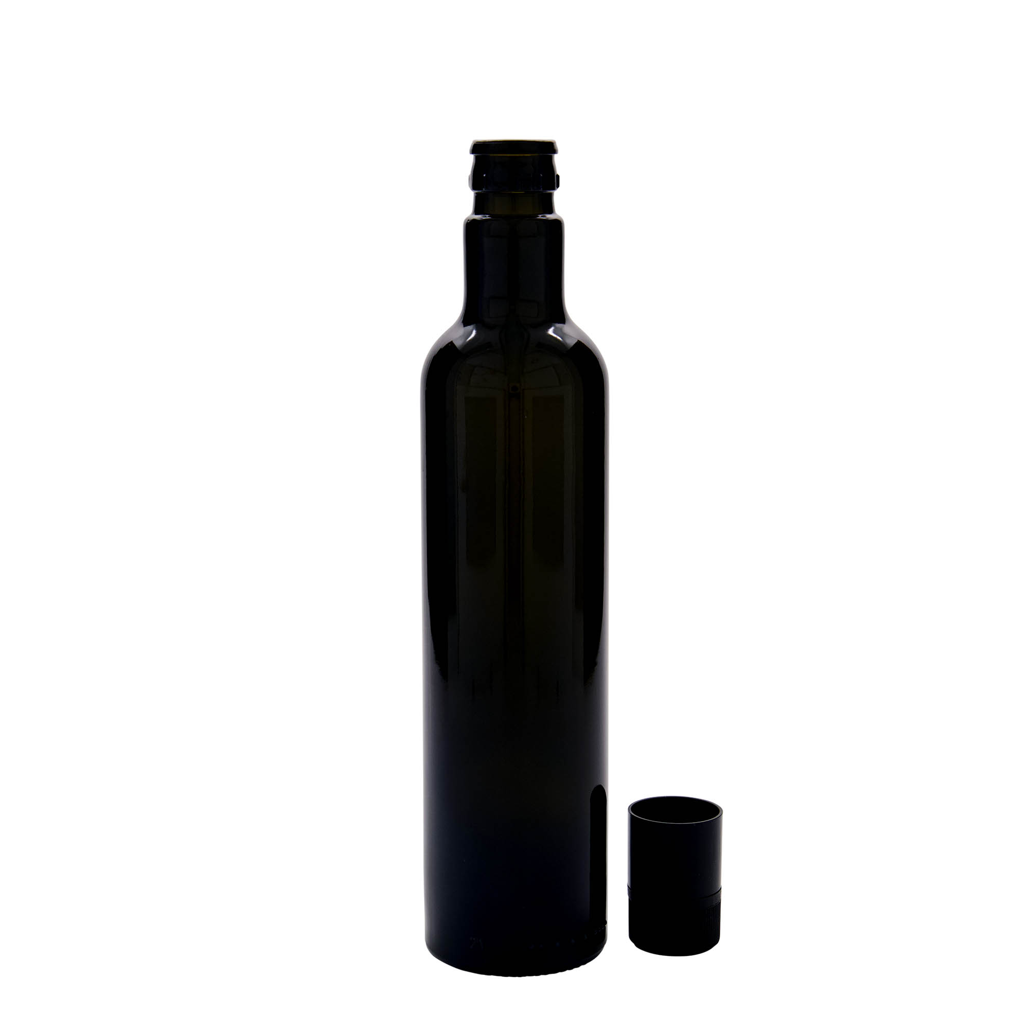 500 ml μπουκάλι ξυδιού/λαδιού 'Willy New', γυαλί, παλαιωμένο πράσινο, στόμιο: DOP