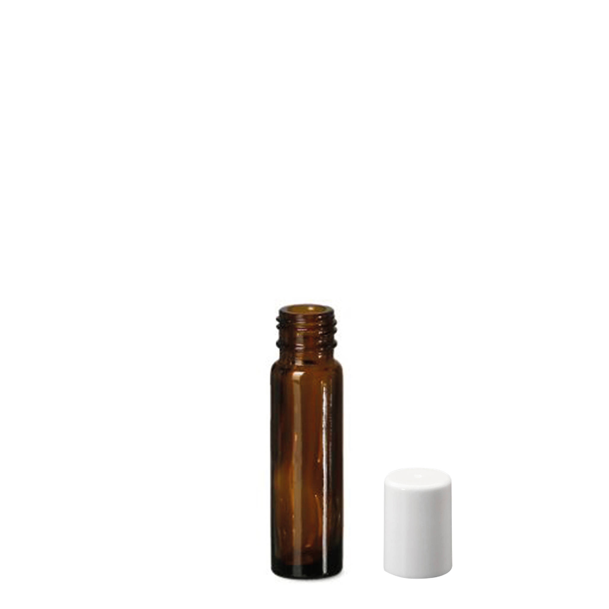 Φιάλη Roll-On 10 ml, γυάλινη, καφέ, στόμιο: βιδωτό καπάκι Φιάλη Roll-On 10 ml, γυάλινη, καφέ, στόμιο: βιδωτό καπάκι