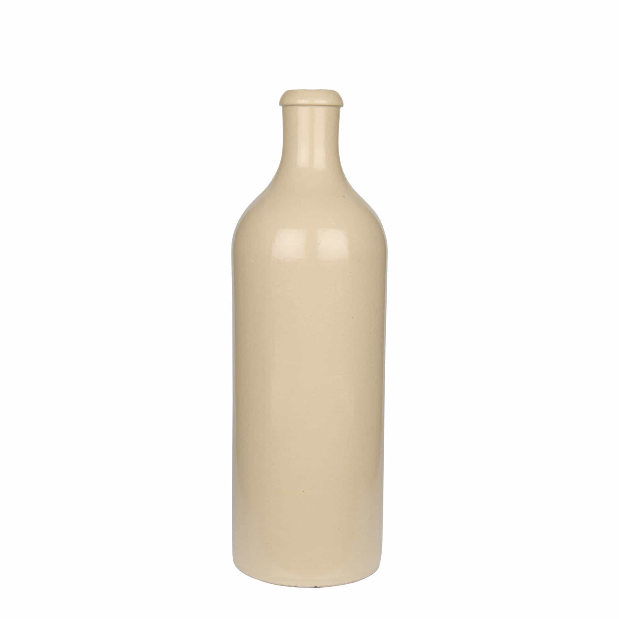 Κεραμικό μπουκάλι 750 ml, κεραμικό, μπεζ, στόμιο: φελλός