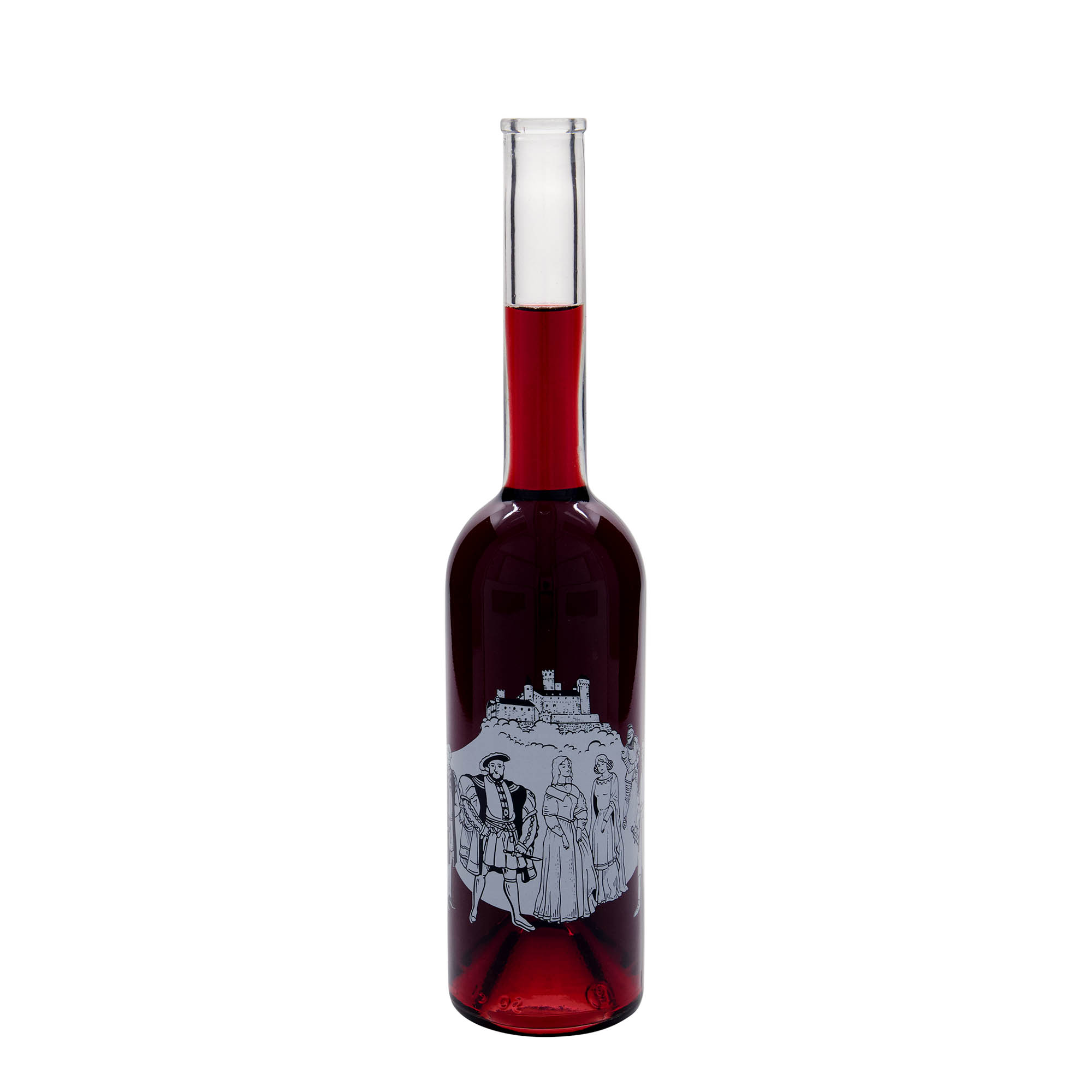 500 ml γυάλινο μπουκάλι 'Όπερα', θέμα: Μεσαίωνας, στόμιο: φελλός