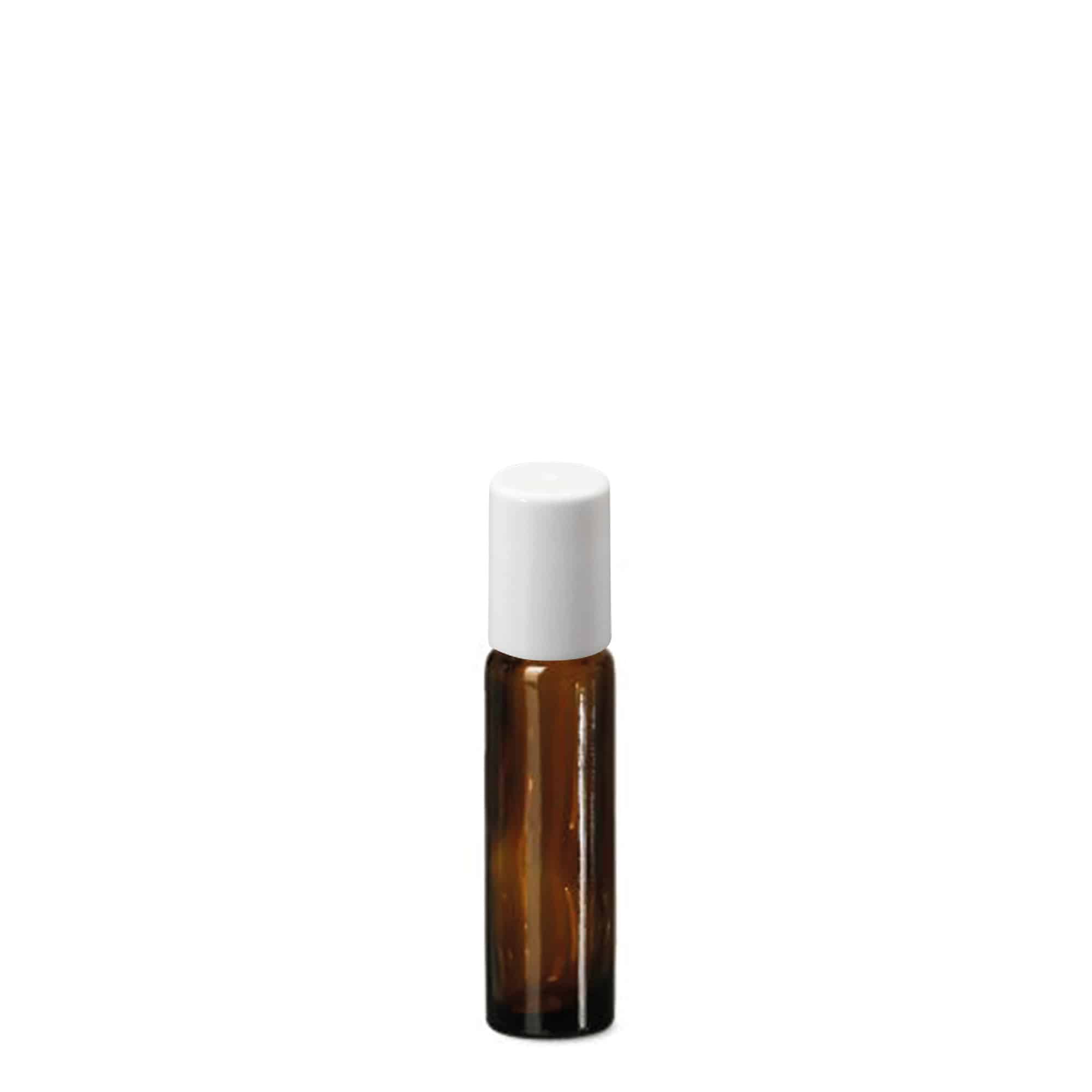 Φιάλη Roll-On 10 ml, γυάλινη, καφέ, στόμιο: βιδωτό καπάκι