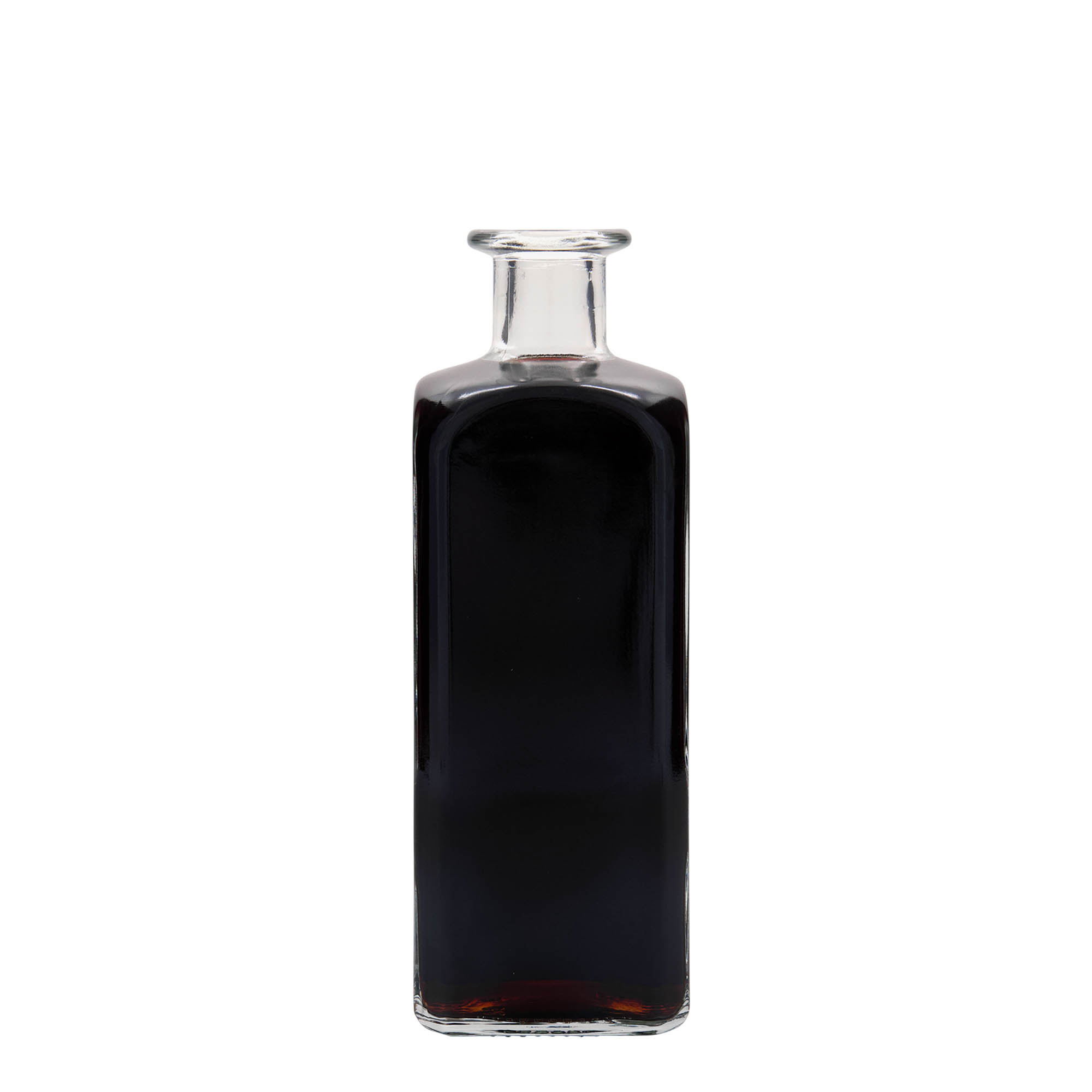 500 ml γυάλινο μπουκάλι Apotheker Carré, τετράγωνο, στόμιο: φελλός
