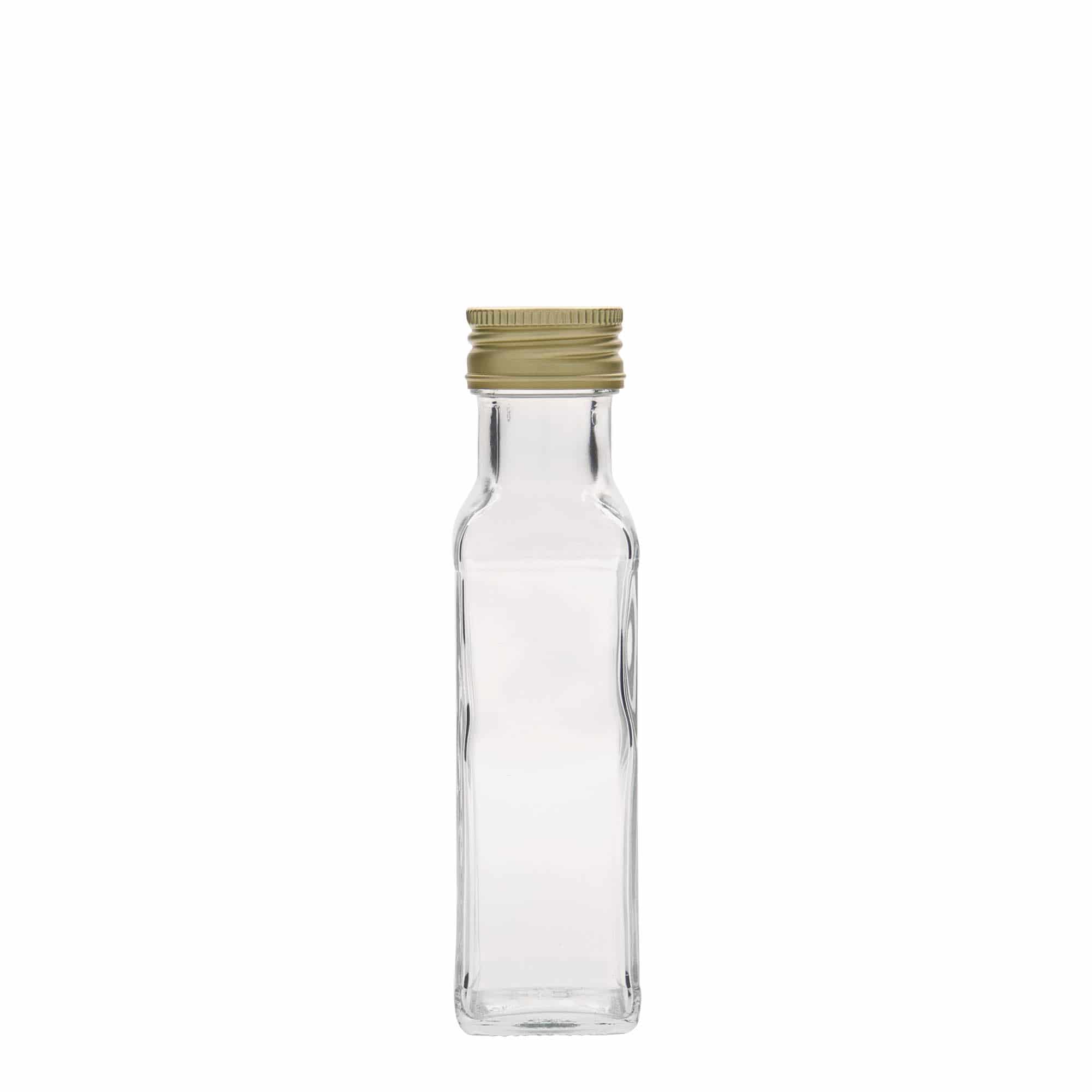 100 ml γυάλινο μπουκάλι 'Marasca', τετράγωνο, στόμιο: PP 31,5