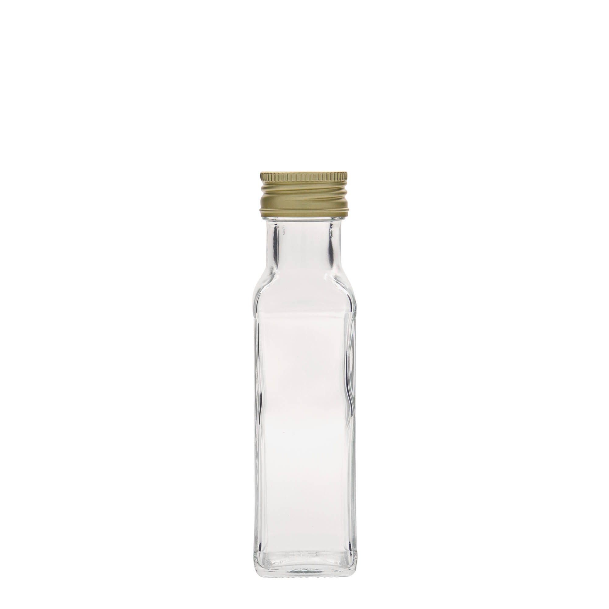 100 ml γυάλινο μπουκάλι 'Marasca', τετράγωνο, στόμιο: PP 31,5 100 ml γυάλινο μπουκάλι 'Marasca', τετράγωνο, στόμιο: PP 31,5