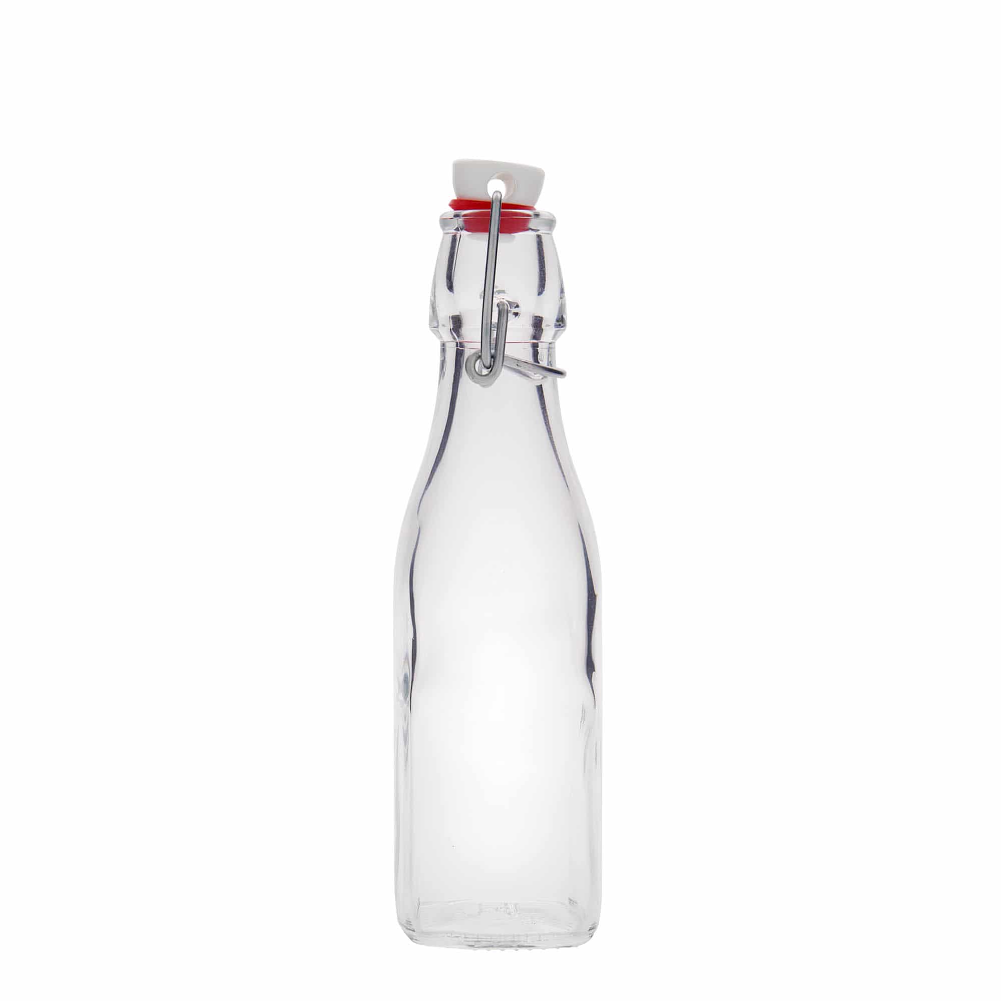 Γυάλινο μπουκάλι 'Swing' 250 ml, τετράγωνο, στόμιο: μηχανικό πώμα