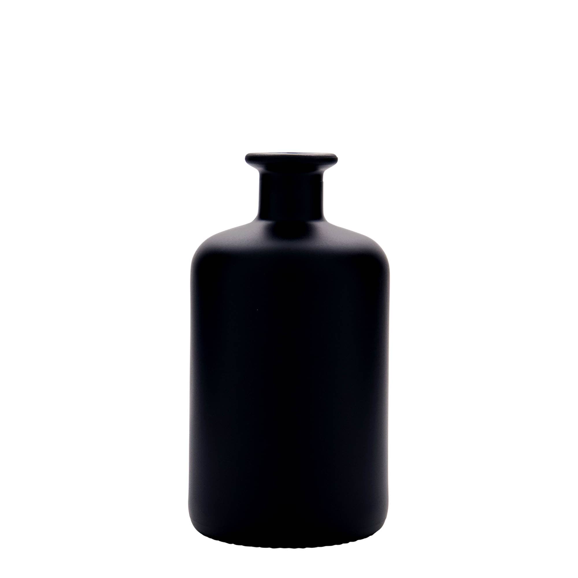 500 ml γυάλινο μπουκάλι φαρμακοποιού, μαύρο, στόμιο: φελλός