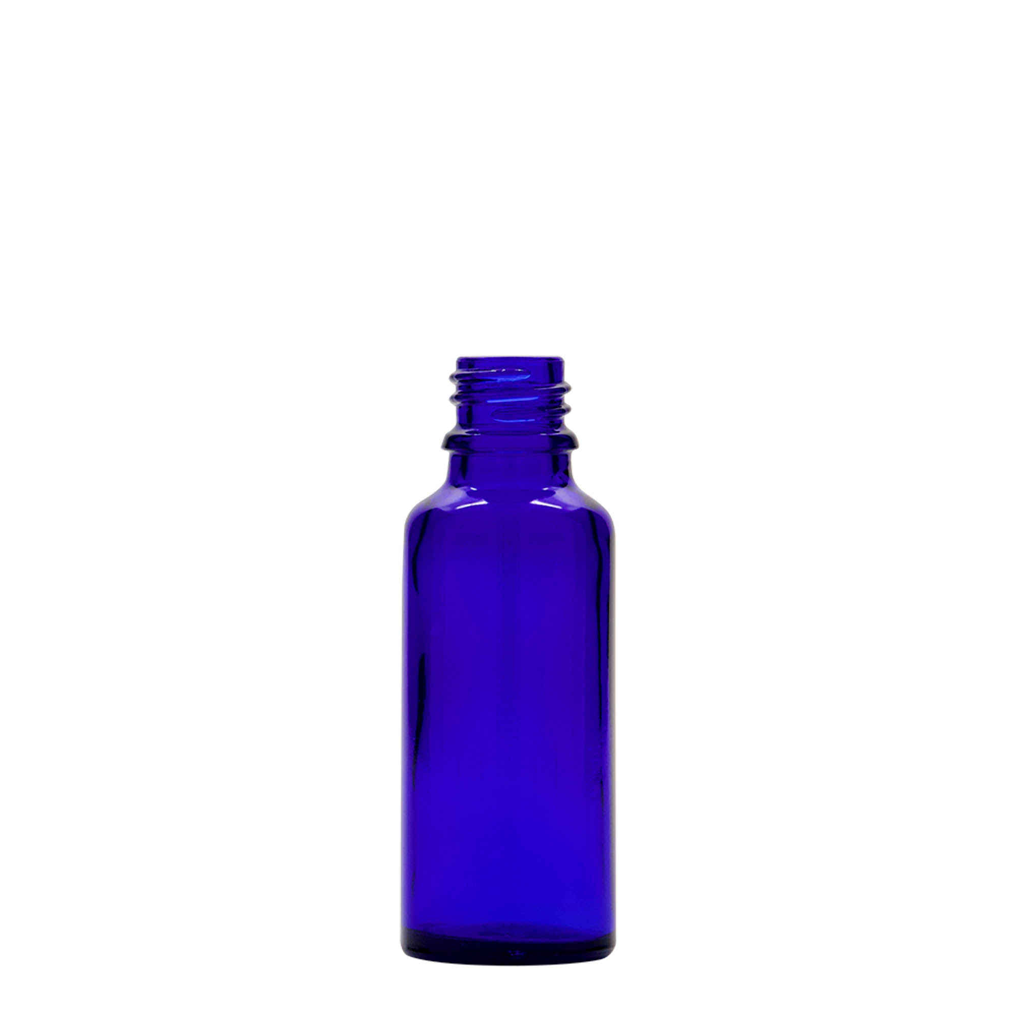 30 ml φιαλίδιο με πιπέτα, ιατρικό, γυάλινο, βασιλικό μπλε-κόκκινο, στόμιο: DIN 18