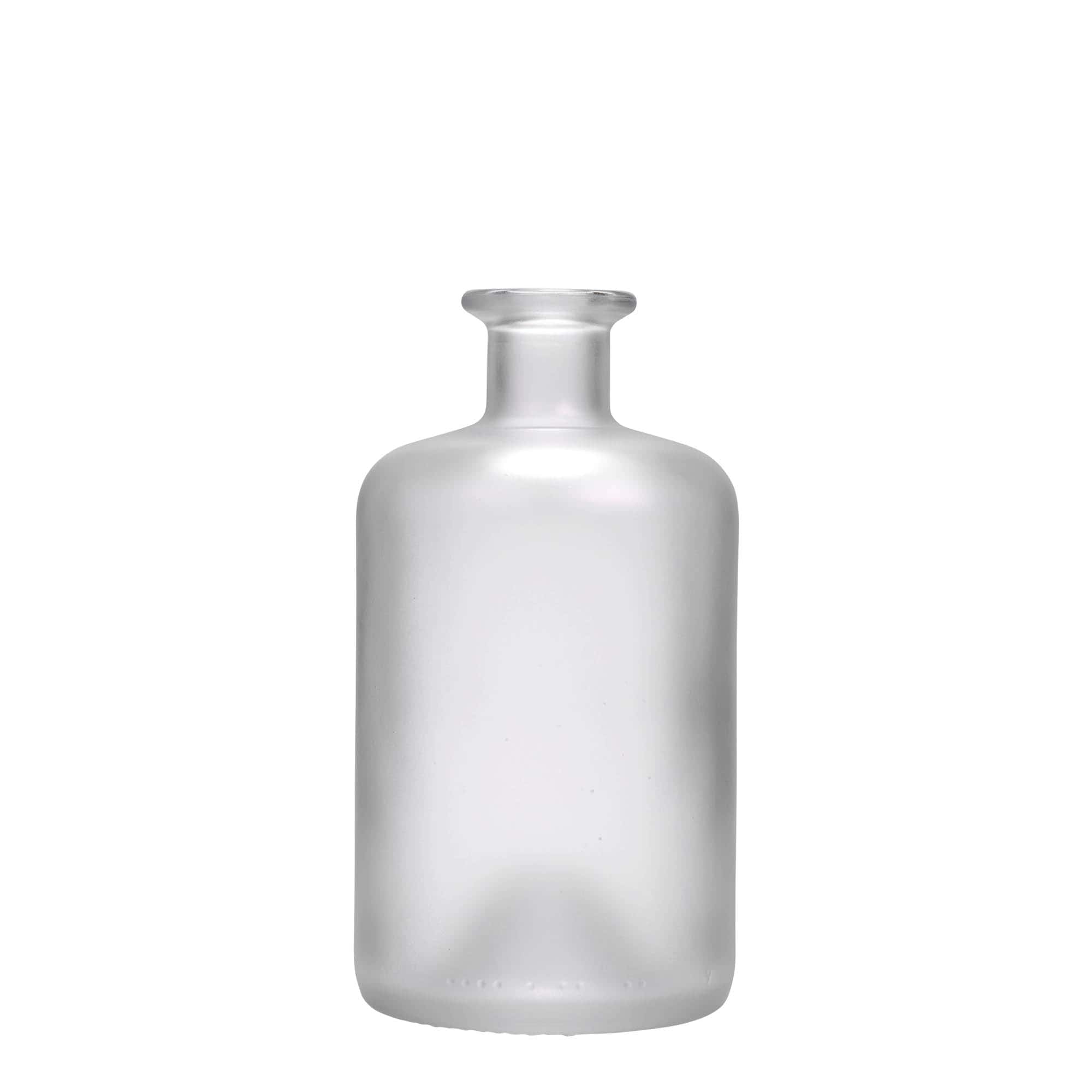 500 ml γυάλινο μπουκάλι φαρμακοποιού, παγωμένο, στόμιο: φελλός
