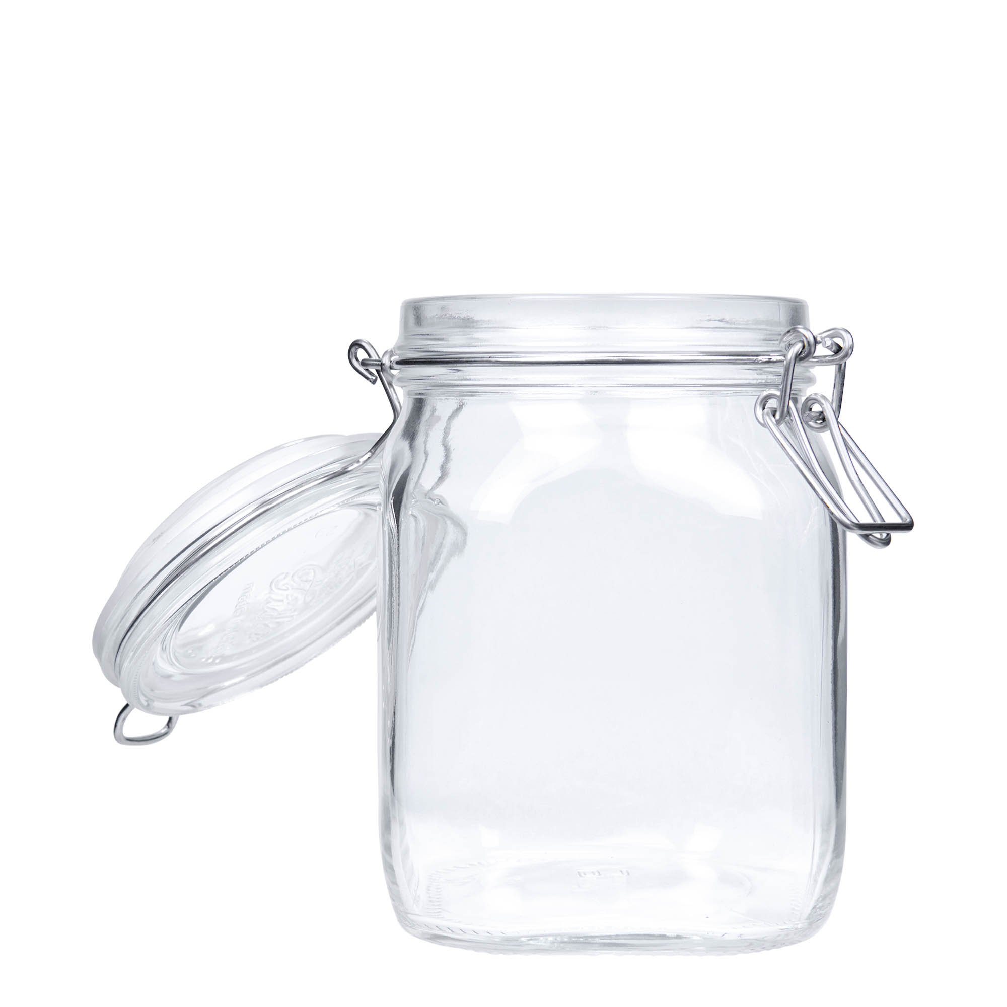 Βάζο με καπάκι με κλιπ 'Fido' 1.000 ml, τετράγωνο, στόμιο: καπάκι με κλιπ