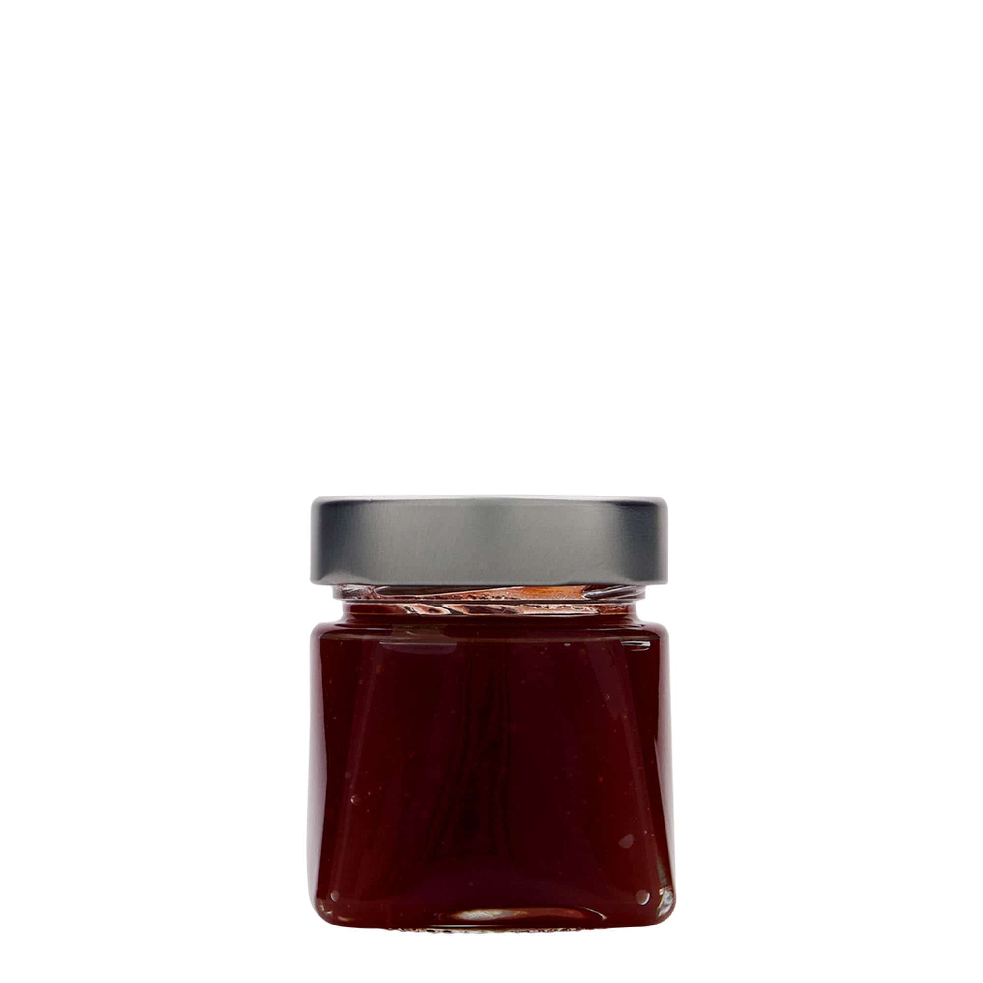 106 ml τετράγωνο γυάλινο βάζο 'Luxor', στόμιο: Deep-Twist-Off (DTO 58)