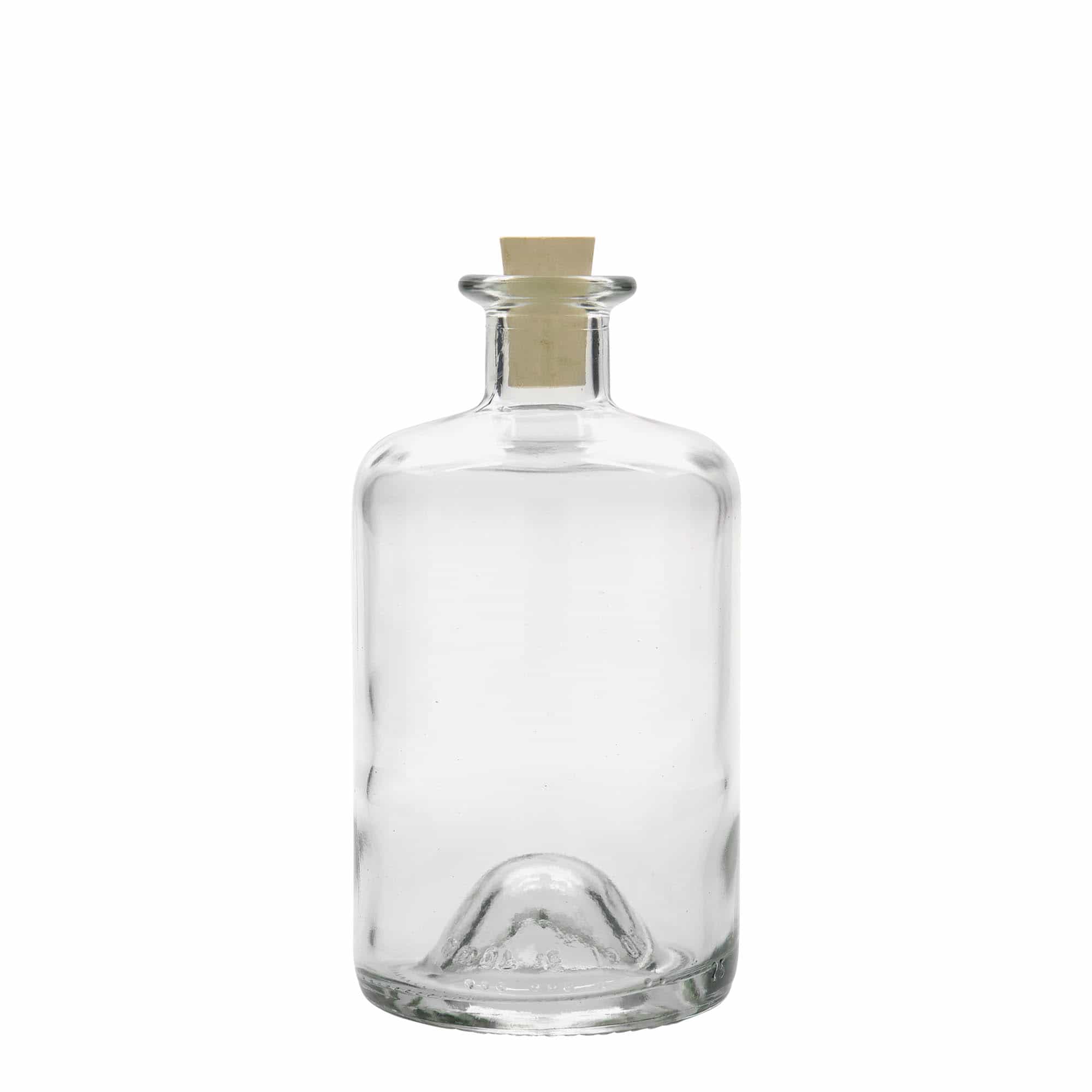 500 ml γυάλινο μπουκάλι φαρμακοποιού, στόμιο: φελλός