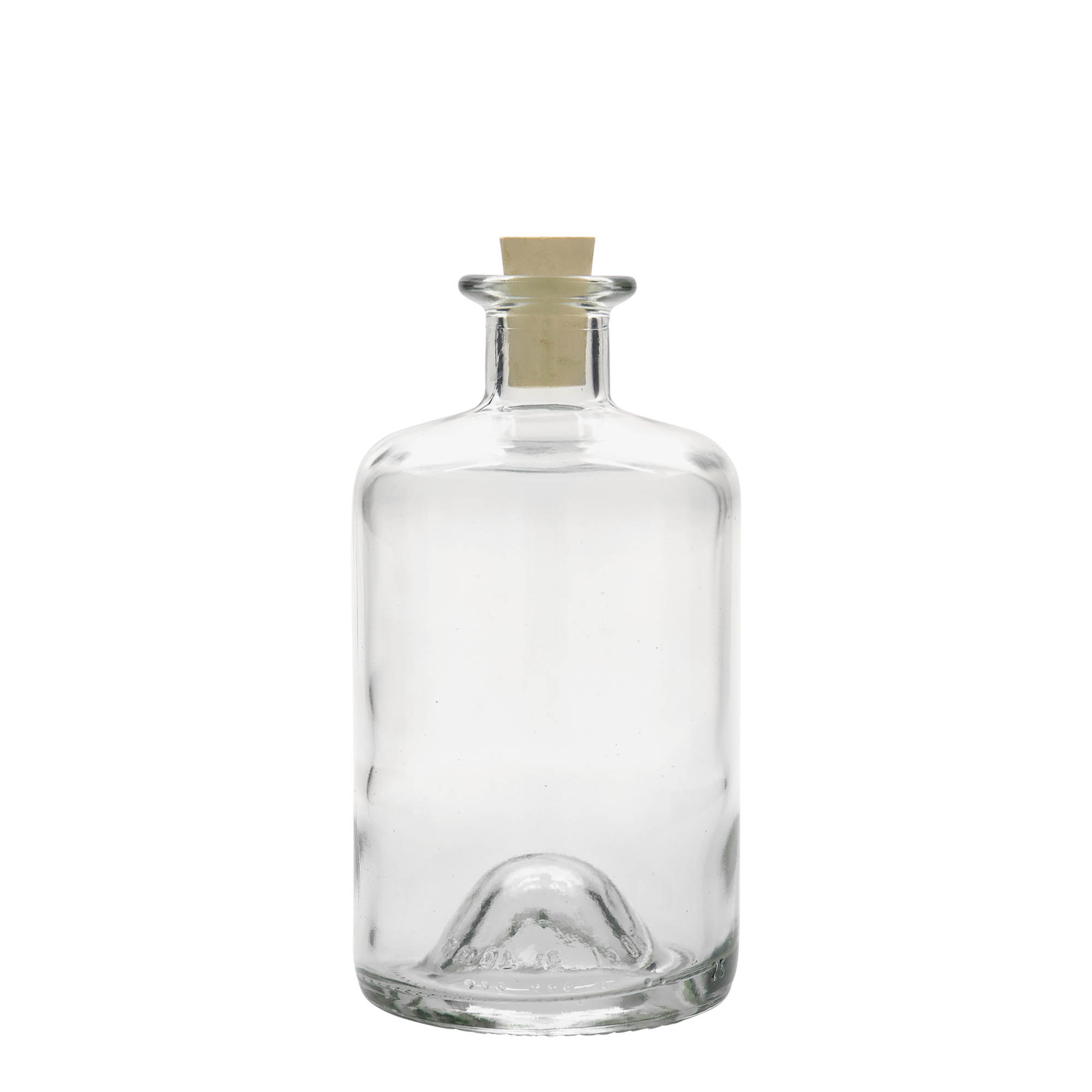 500 ml γυάλινο μπουκάλι φαρμακοποιού, στόμιο: φελλός