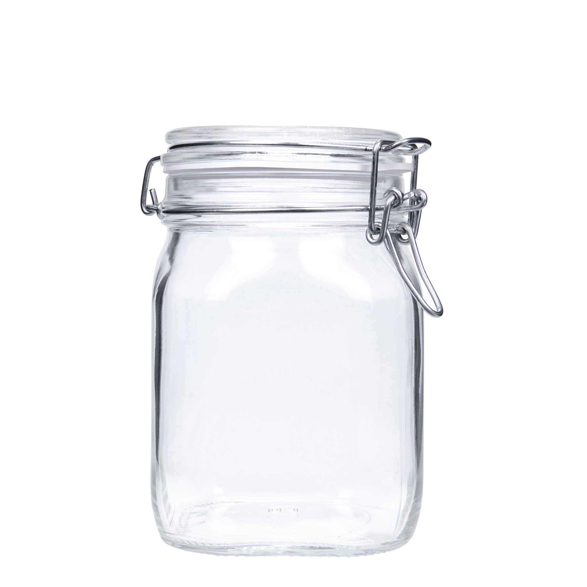 1.000 ml βάζο με σύρμα κλεισίματος 'Fido', τετράγωνο, στόμιο: κλείσιμο με σύρμα