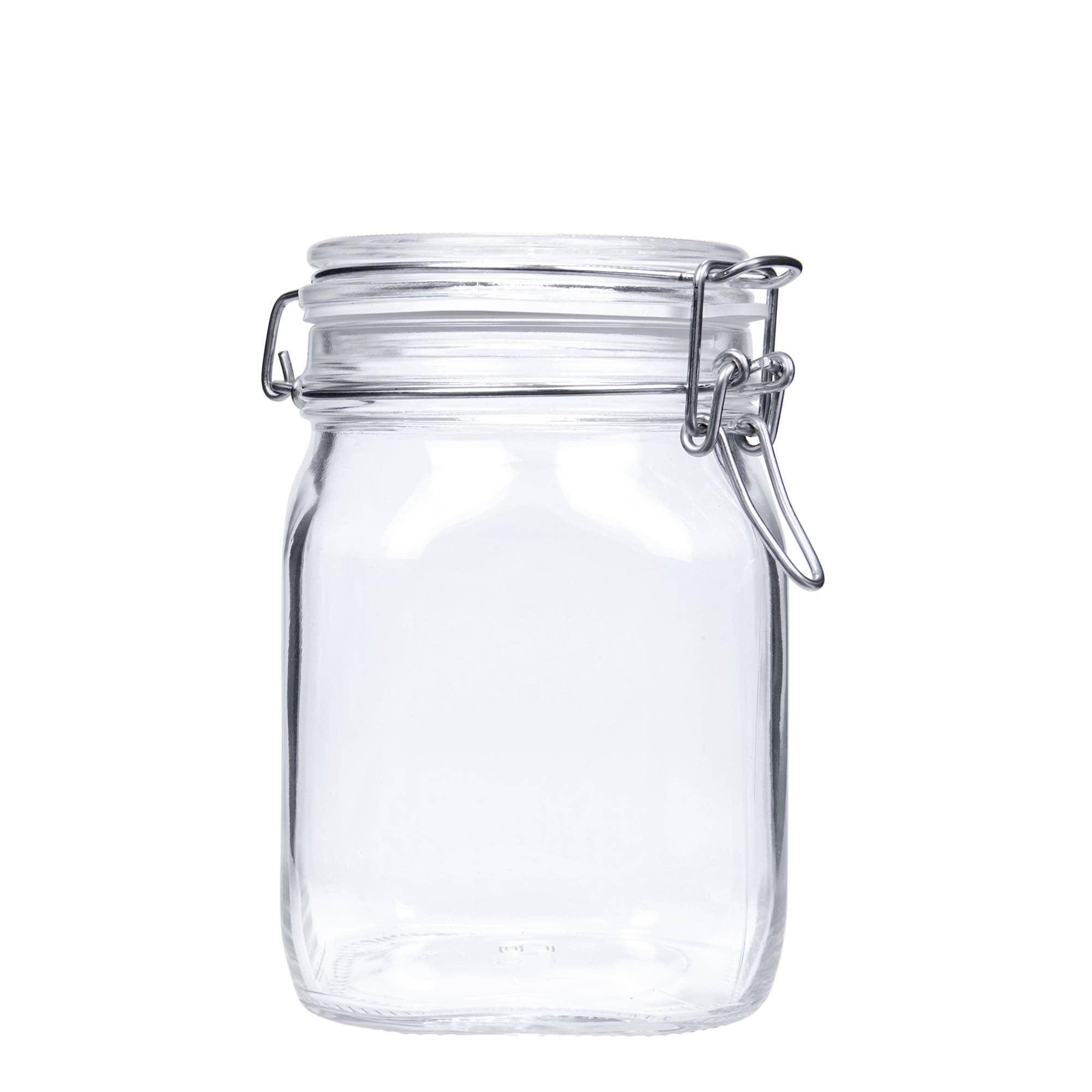 1.000 ml βάζο με σύρμα κλεισίματος 'Fido', τετράγωνο, στόμιο: κλείσιμο με σύρμα