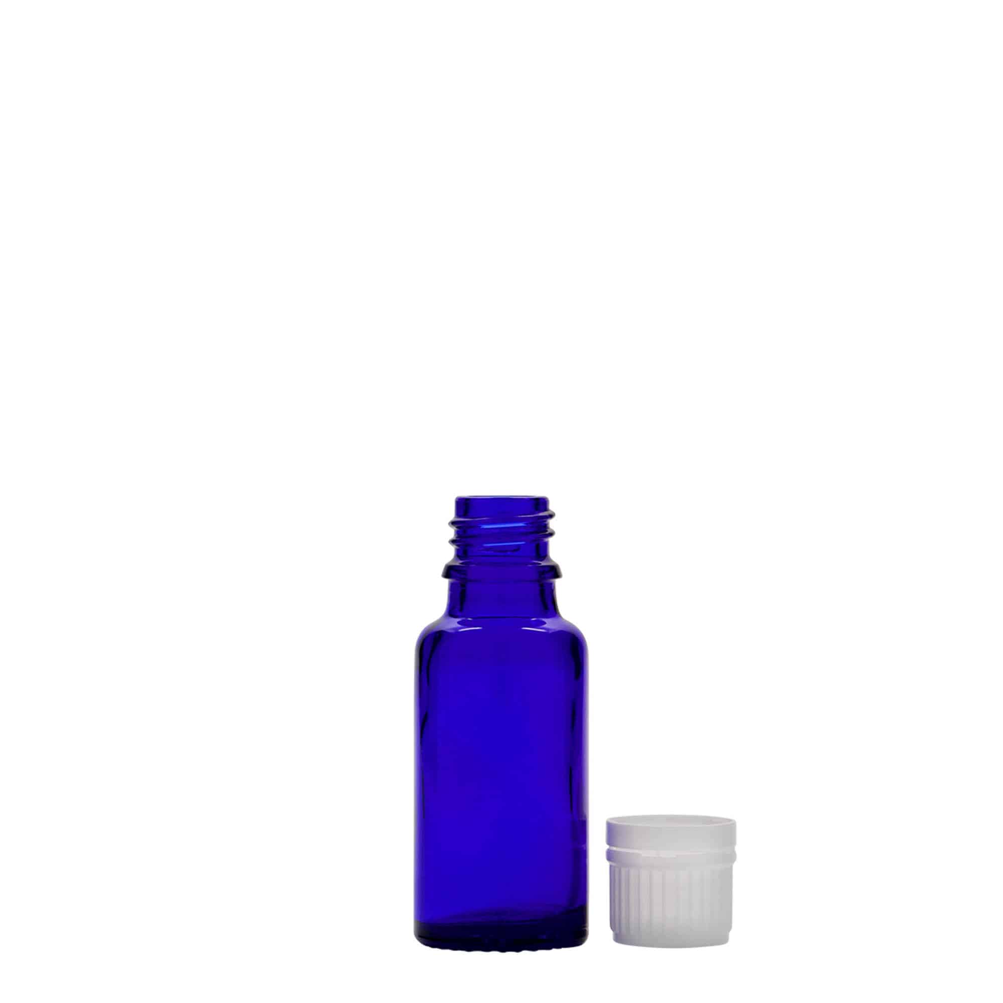 20 ml φιαλίδιο φαρμάκου, γυαλί, βασιλικό μπλε, στόμιο: DIN 18