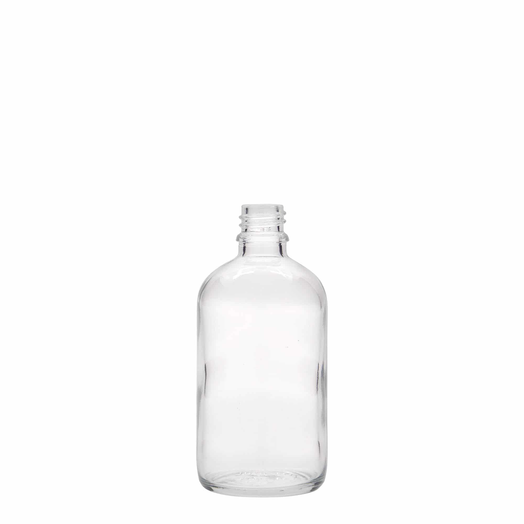 Μπουκάλι φαρμάκου 100 ml, γυάλινο, στόμιο: DIN 18