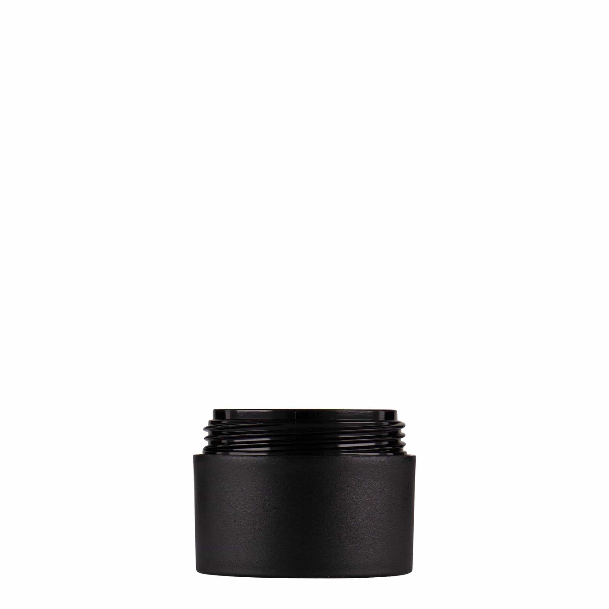 15 ml πλαστικό δοχείο 'Antonella', PP, μαύρο, στόμιο: βιδωτό καπάκι