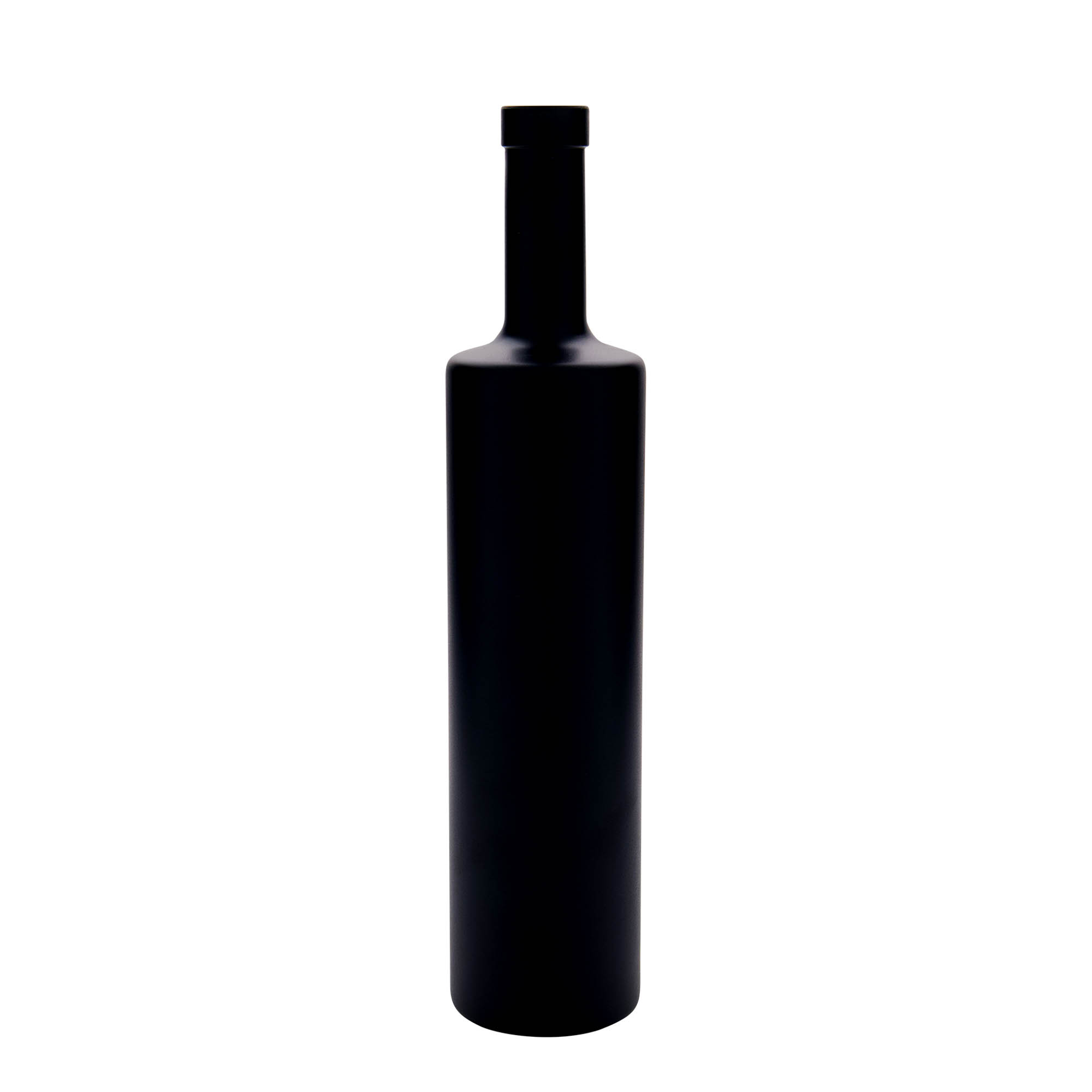 700 ml γυάλινο μπουκάλι 'Centurio', μαύρο, στόμιο: φελλός
