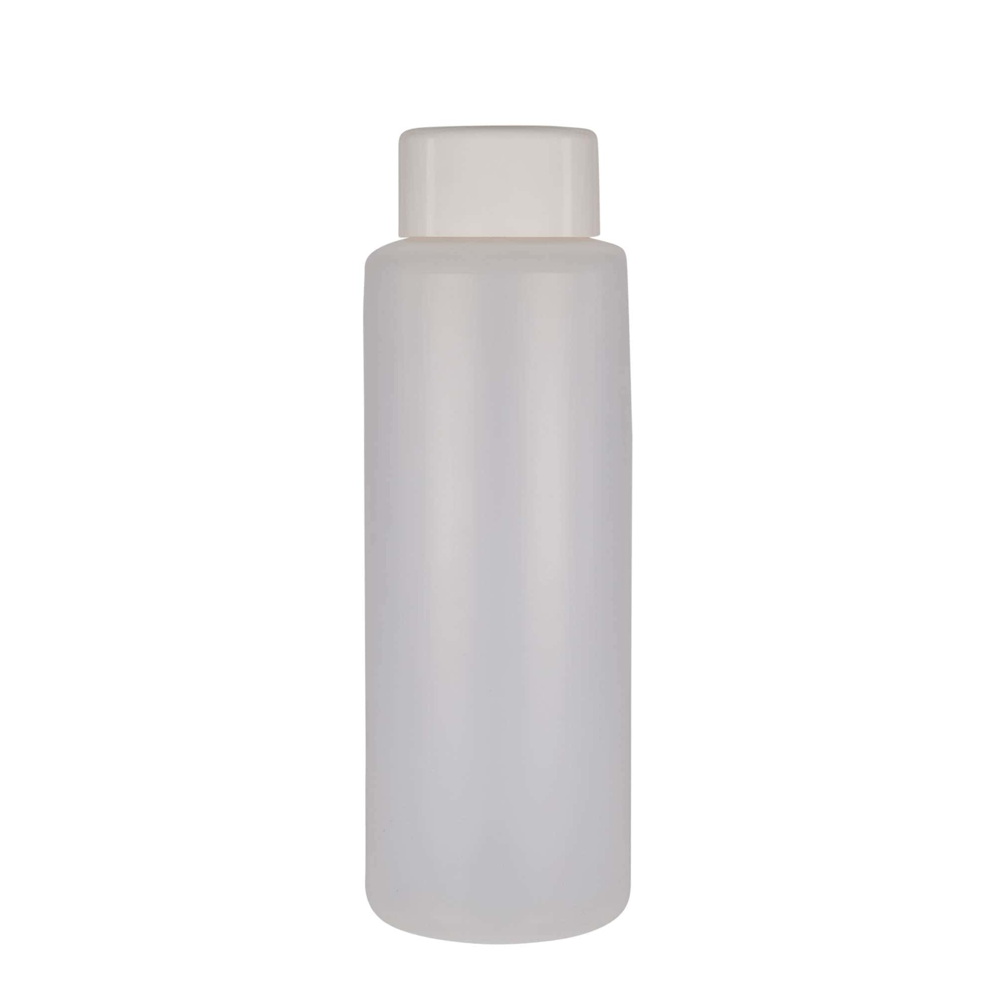 1.000 ml στρογγυλό μπουκάλι, πλαστικό PE, φυσικό, στόμιο: βιδωτό καπάκι