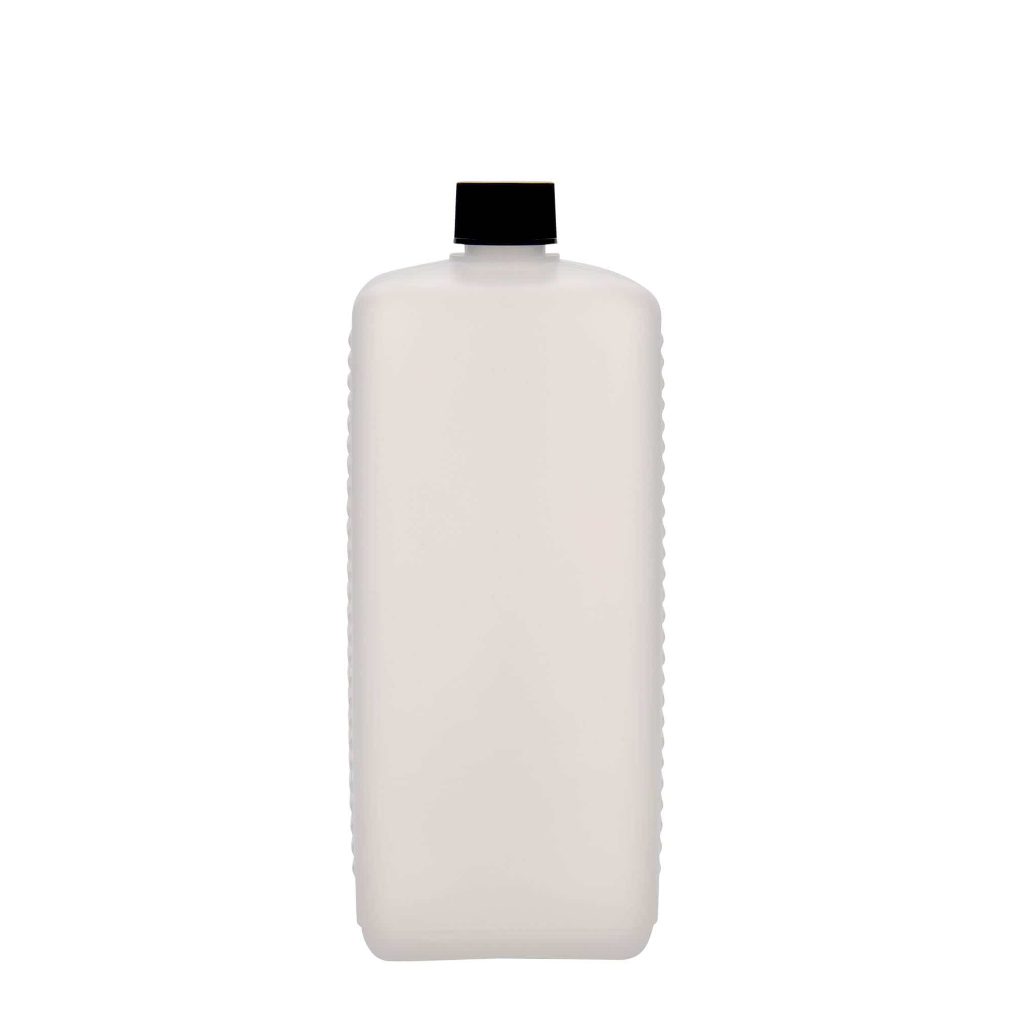 Ορθογώνιο μπουκάλι 1.000 ml, πλαστικό HDPE, φυσικό χρώμα, στόμιο: DIN 25 EPE Ορθογώνιο μπουκάλι 1.000 ml, πλαστικό HDPE, φυσικό χρώμα, στόμιο: DIN 25 EPE