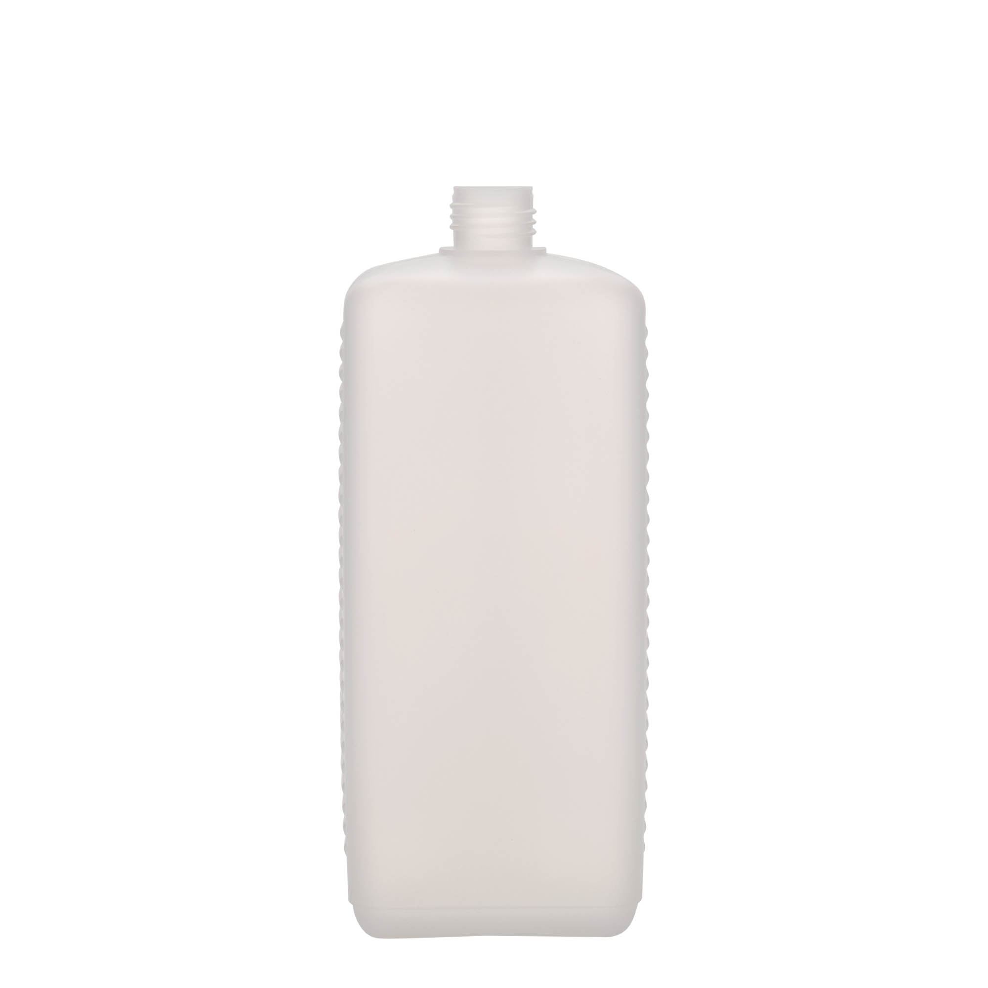 1.000 ml κανιστερόφιαλη, ορθογώνια, πλαστικό HDPE, φυσικό, στόμιο: DIN 25 EPE 1.000 ml κανιστερόφιαλη, ορθογώνια, πλαστικό HDPE, φυσικό, στόμιο: DIN 25 EPE