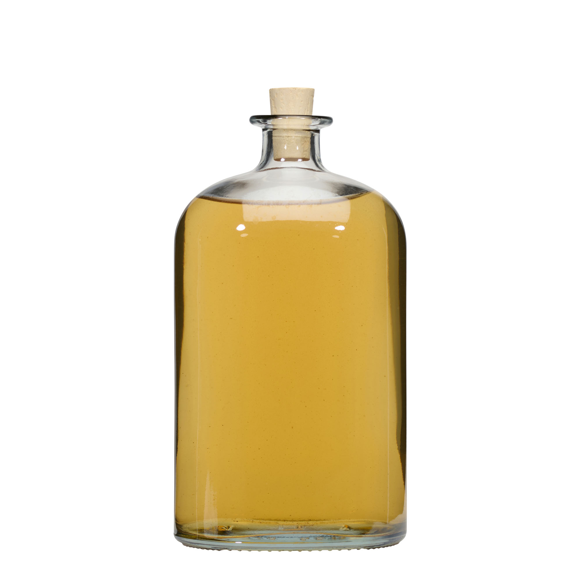 1.000 ml γυάλινο μπουκάλι 'Dundee', οβάλ, στόμιο: φελλός