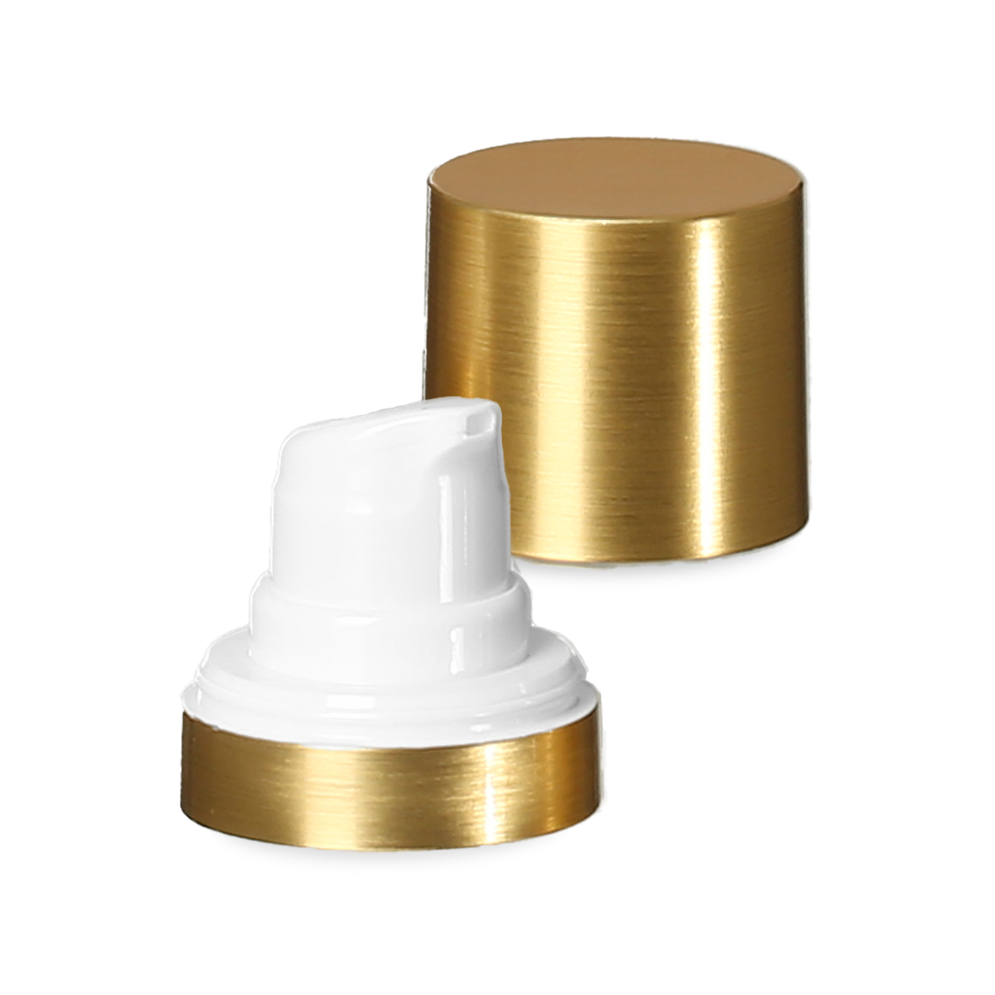 Airless κεφαλή Micro Goldrand + λευκό, γυαλιστερό πώμα σύνδεσης